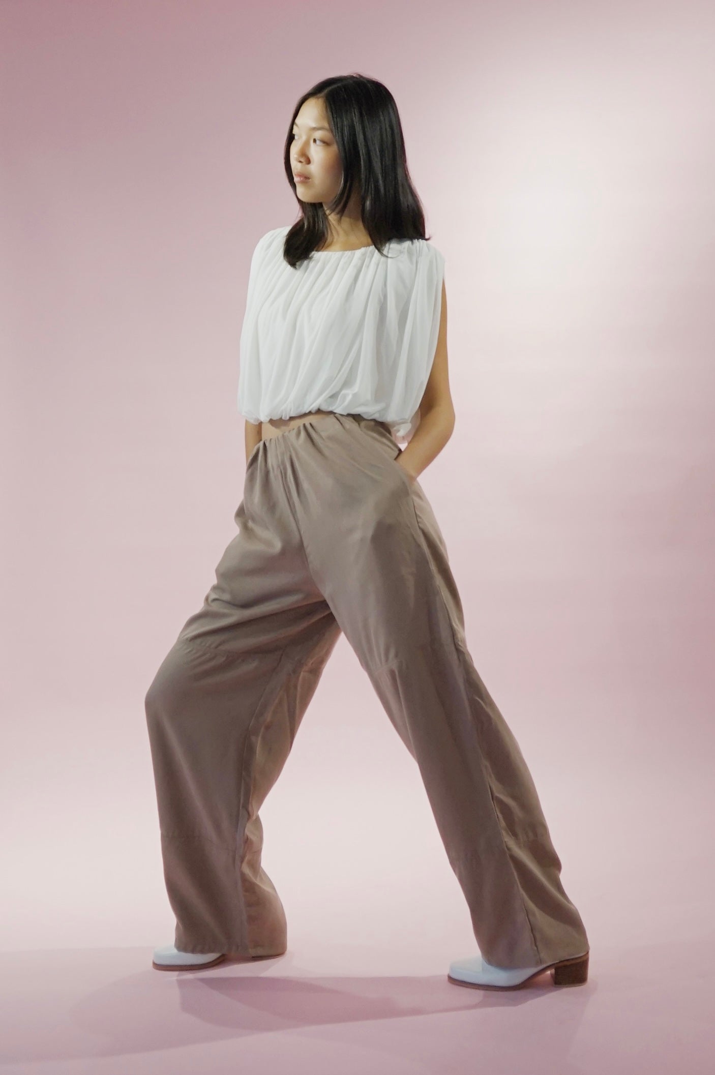 Glide Pants Truffle Tencel