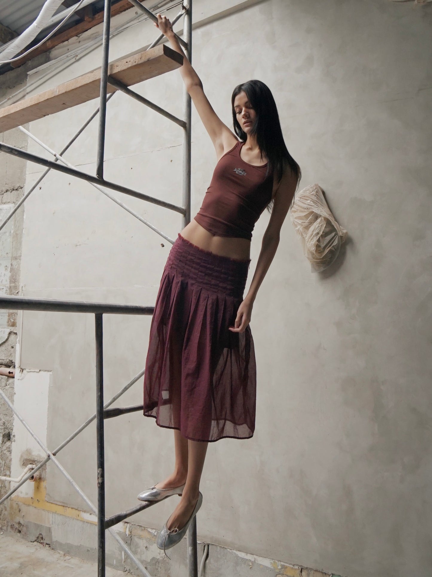 Parasol Skirt Sangria