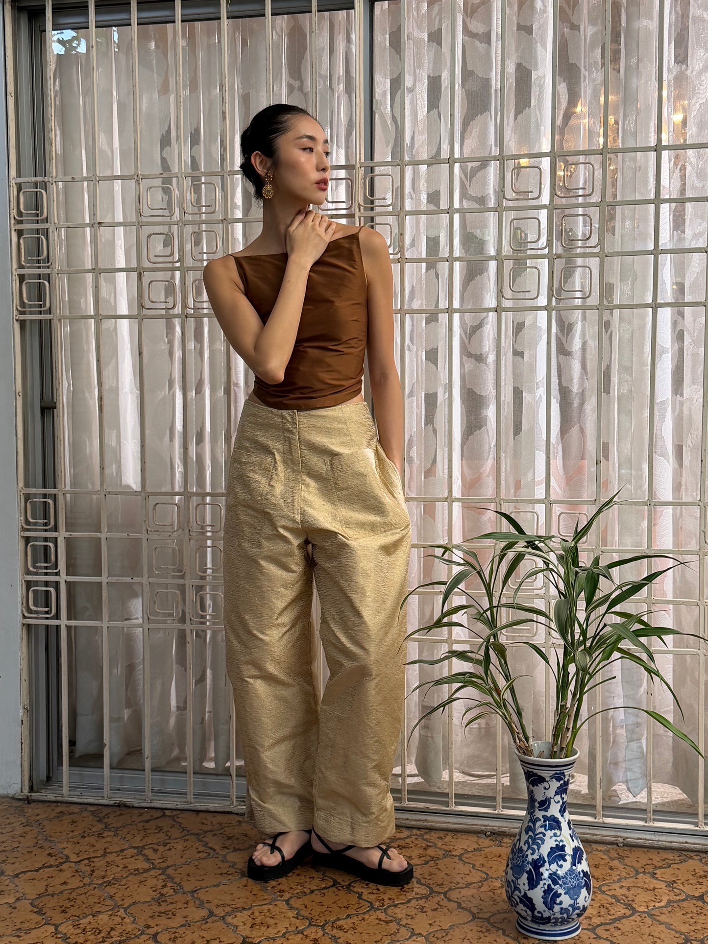 Gilded Silk Luz Pants
