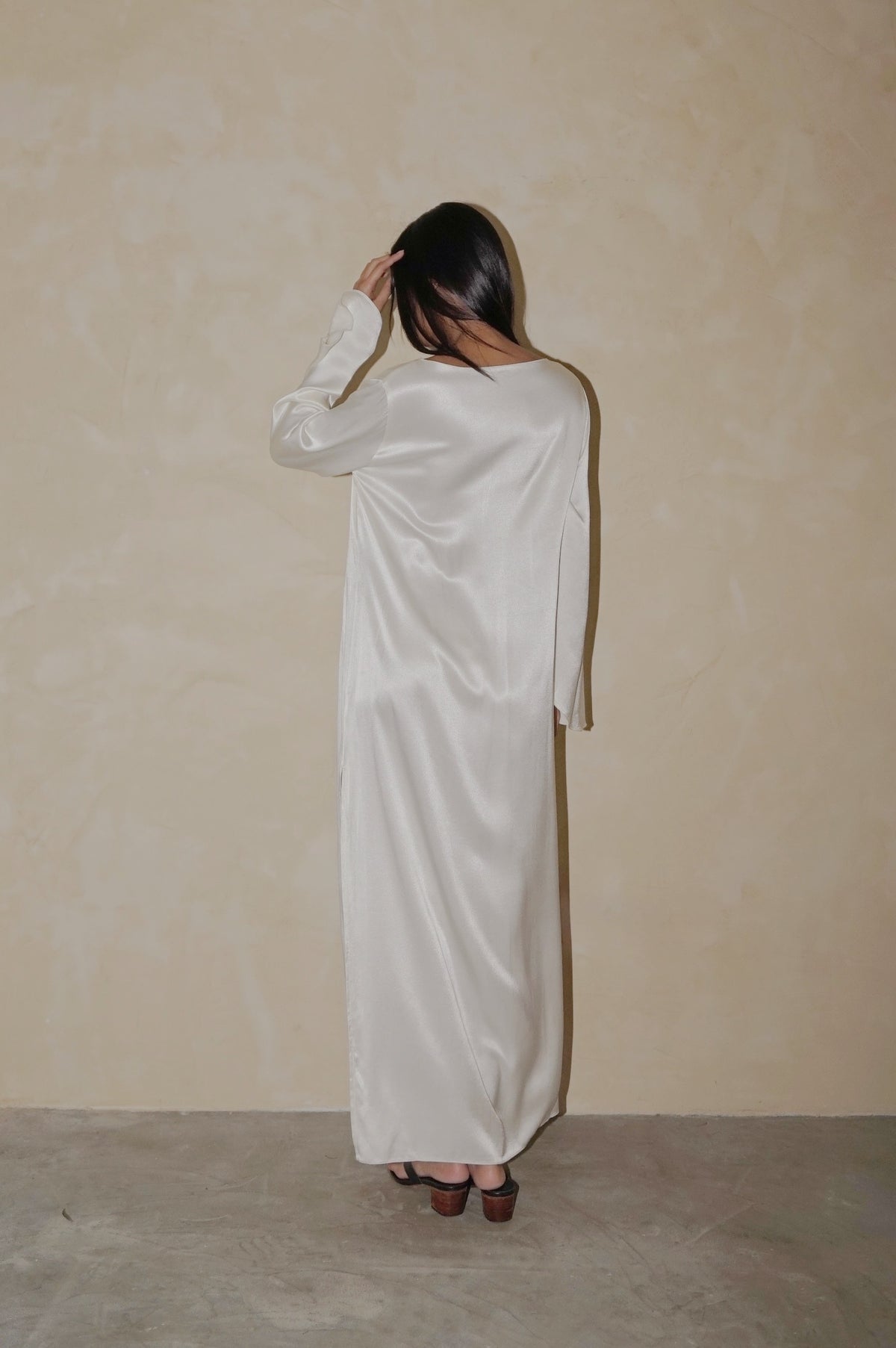 Flare Tunic Maxi Dress Pearl