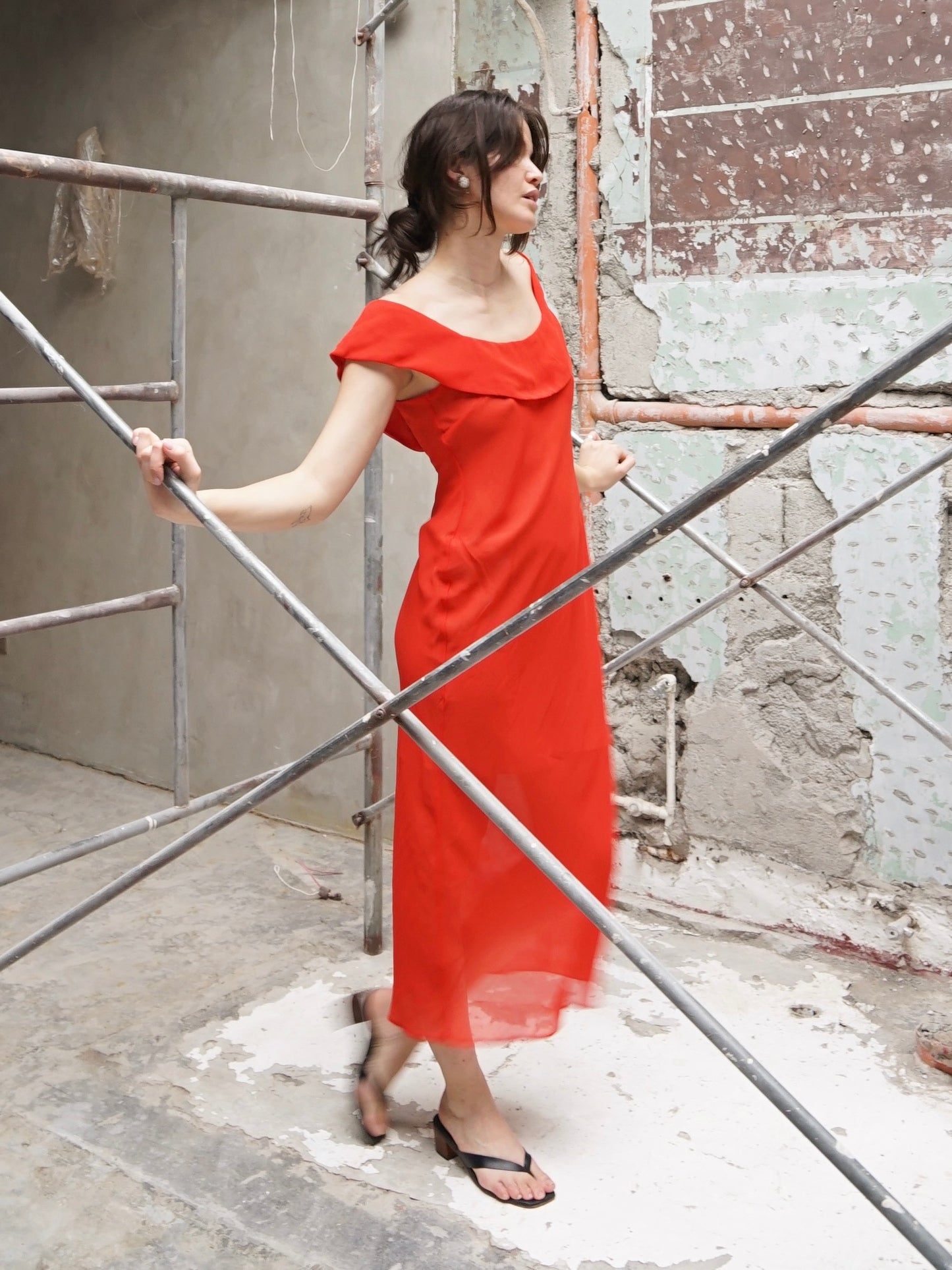 Crescent Dress Tomato