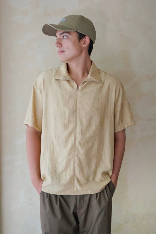 Strata Volley Shirt Wheat Crinkle