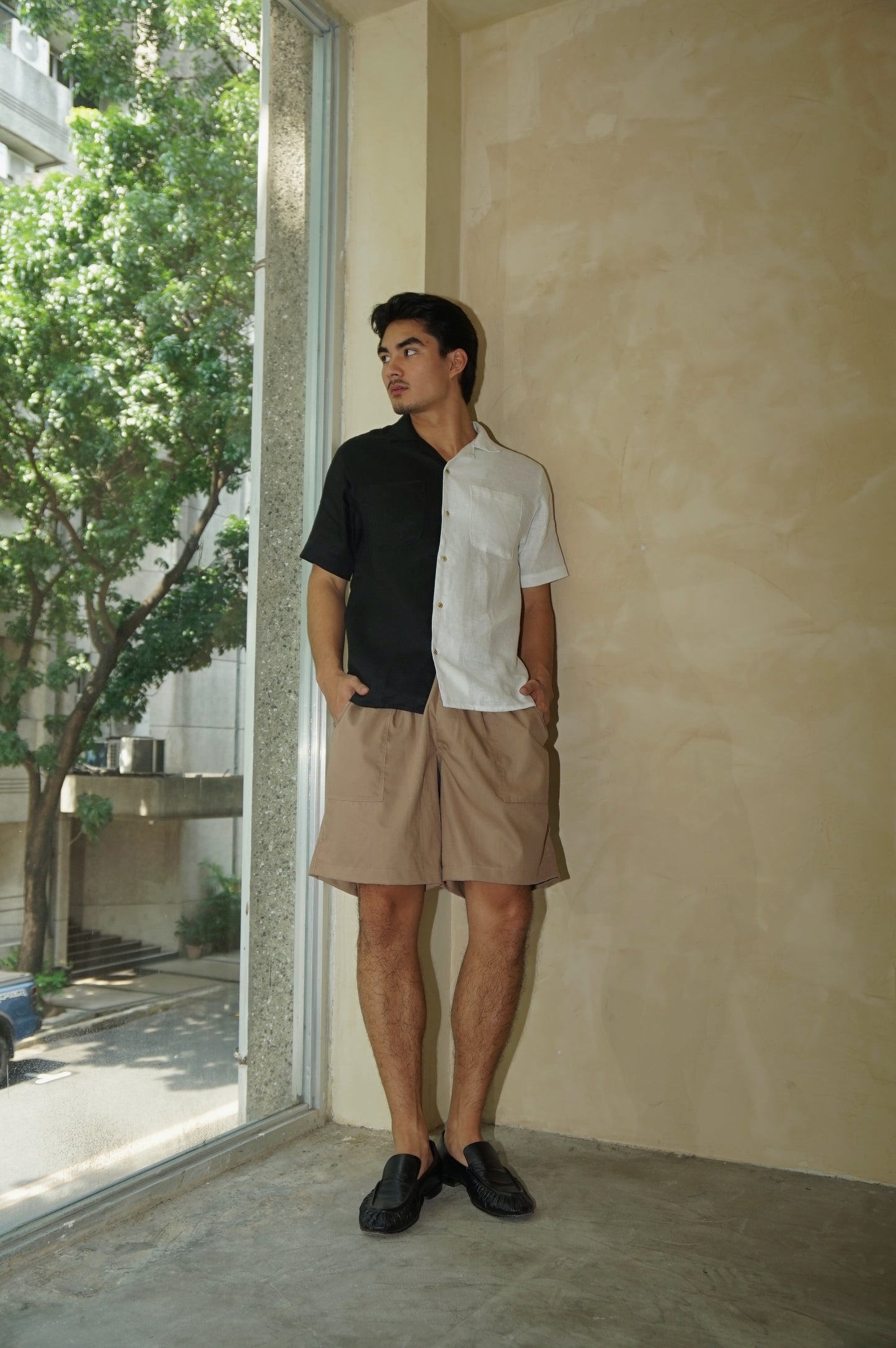 Men's Split Camp Collar Shirt