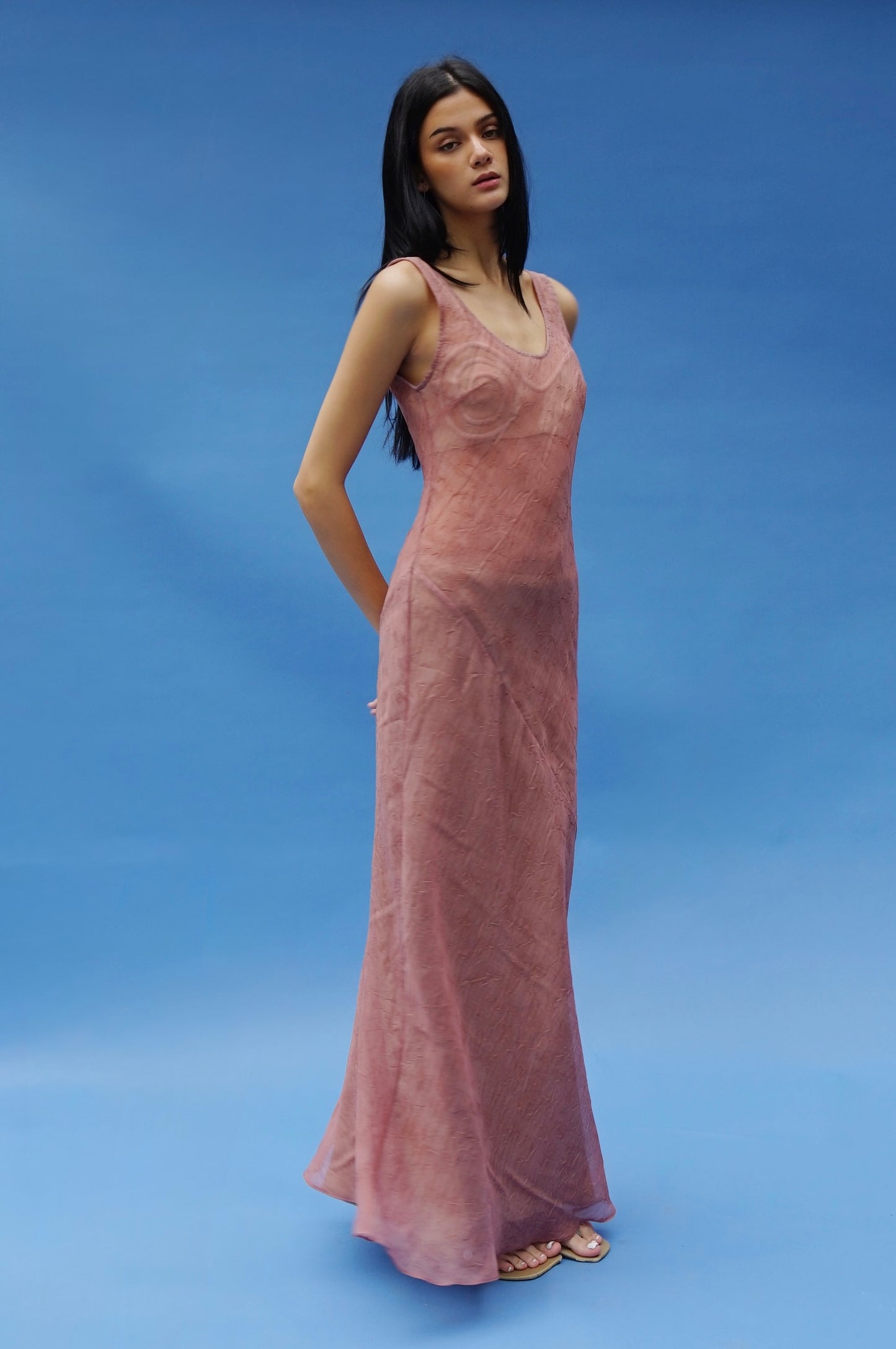 Lune Veil Maxi Dress Mauve (pre-order)