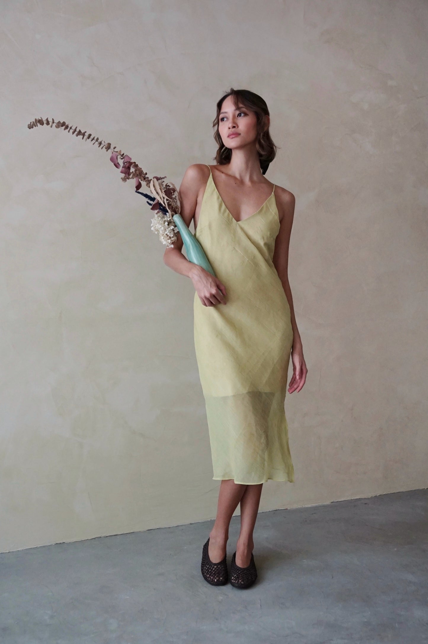 Bias Slip Dress Lettuce (pre-order)