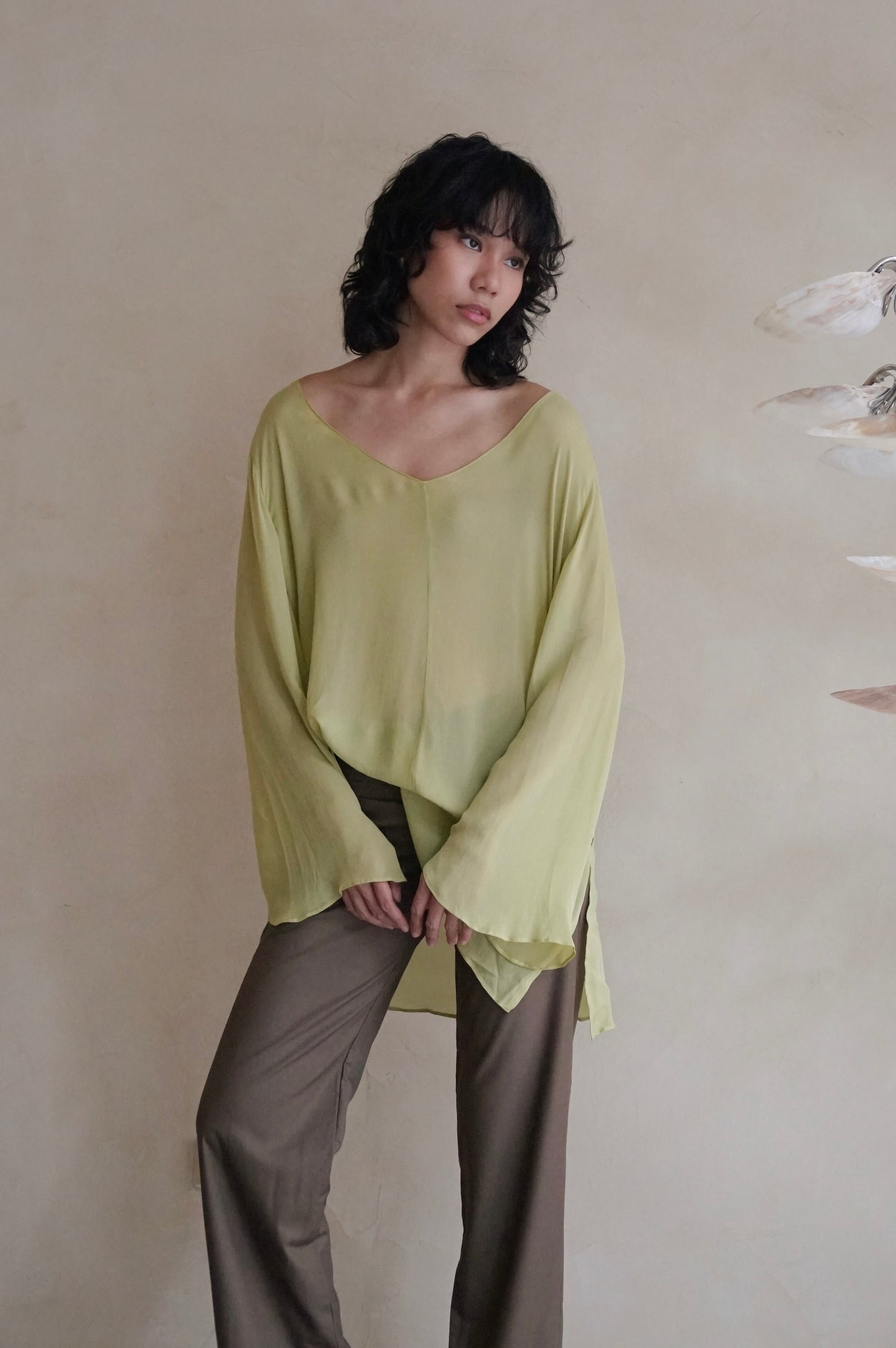 Flare Tunic Top Chartreuse (pre-order)