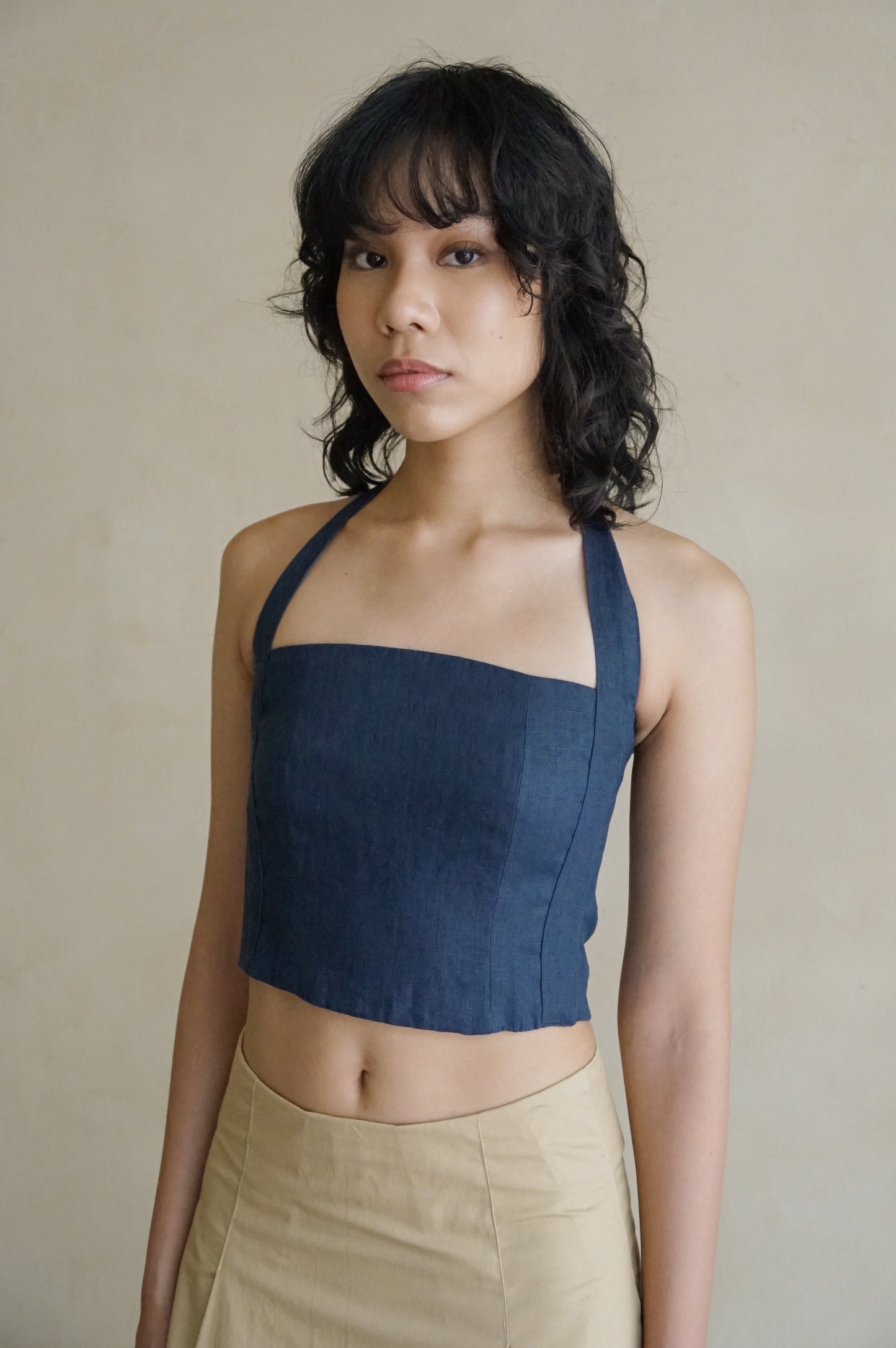 Halter Tube Top Navy