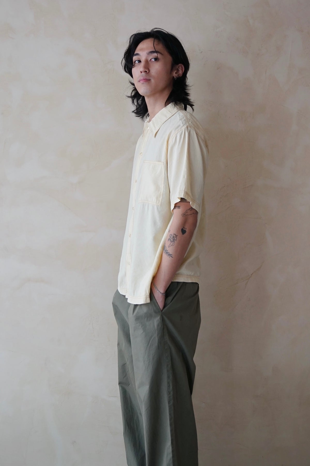 Contrast Stitch Shirt Butter