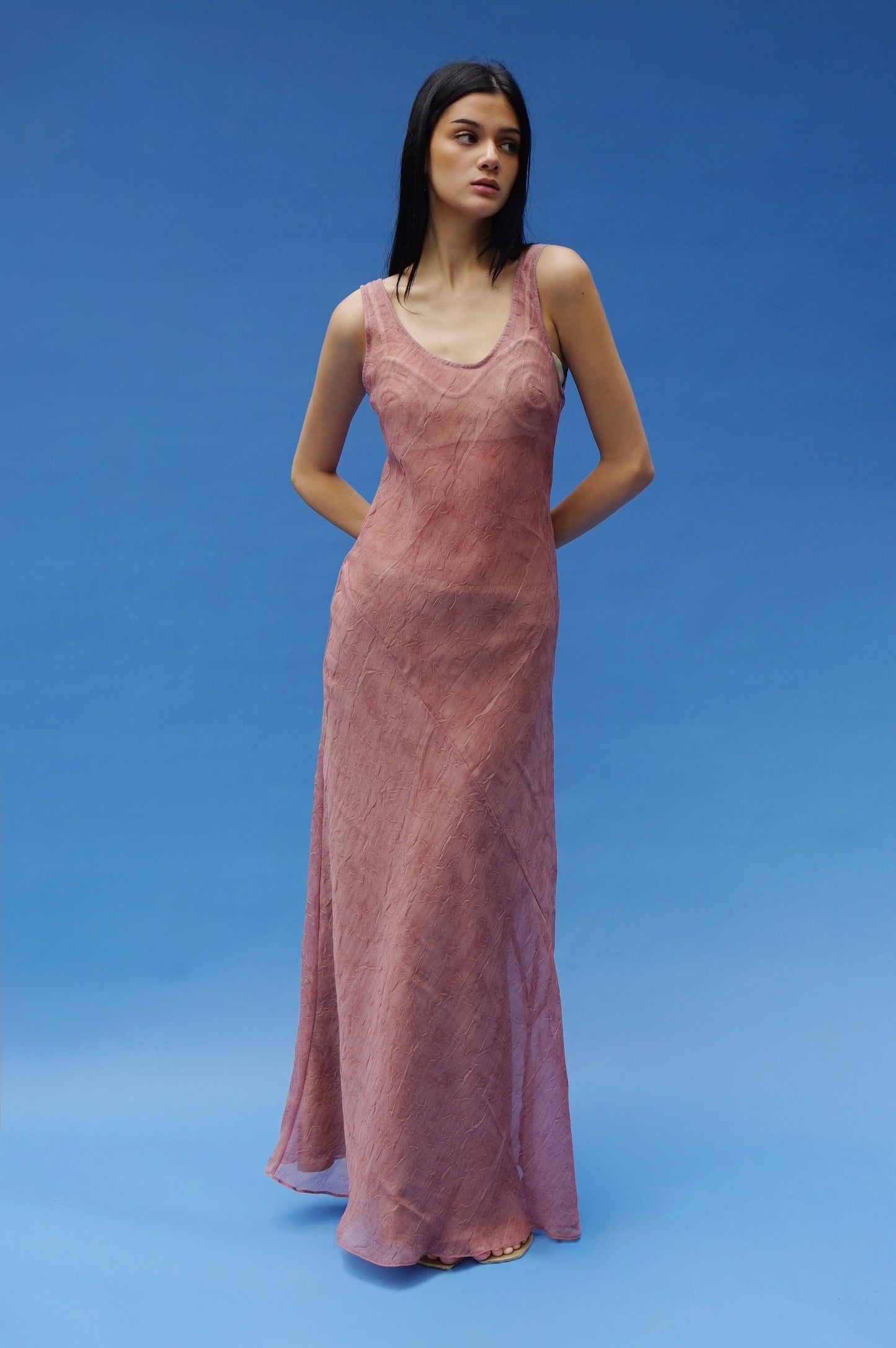 Lune Veil Maxi Dress Mauve (pre-order)