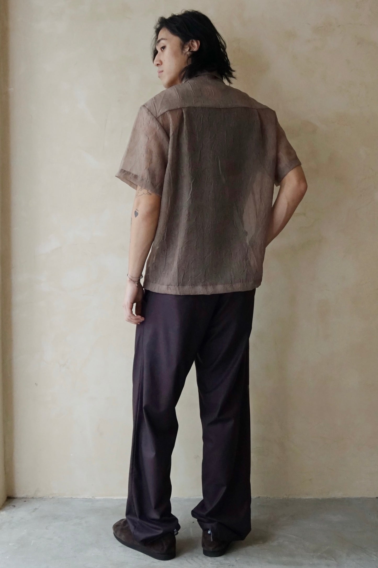 Zip Shirt Oak Crinkle