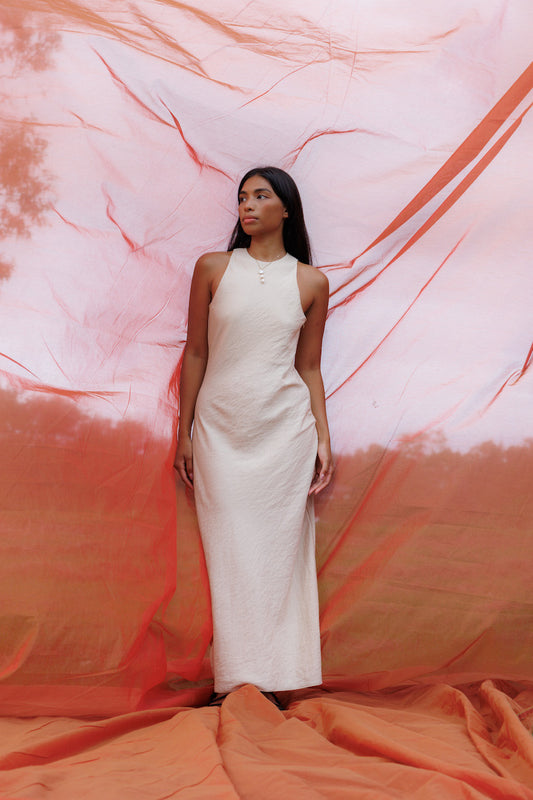 Toscana Maxi Dress Ecru