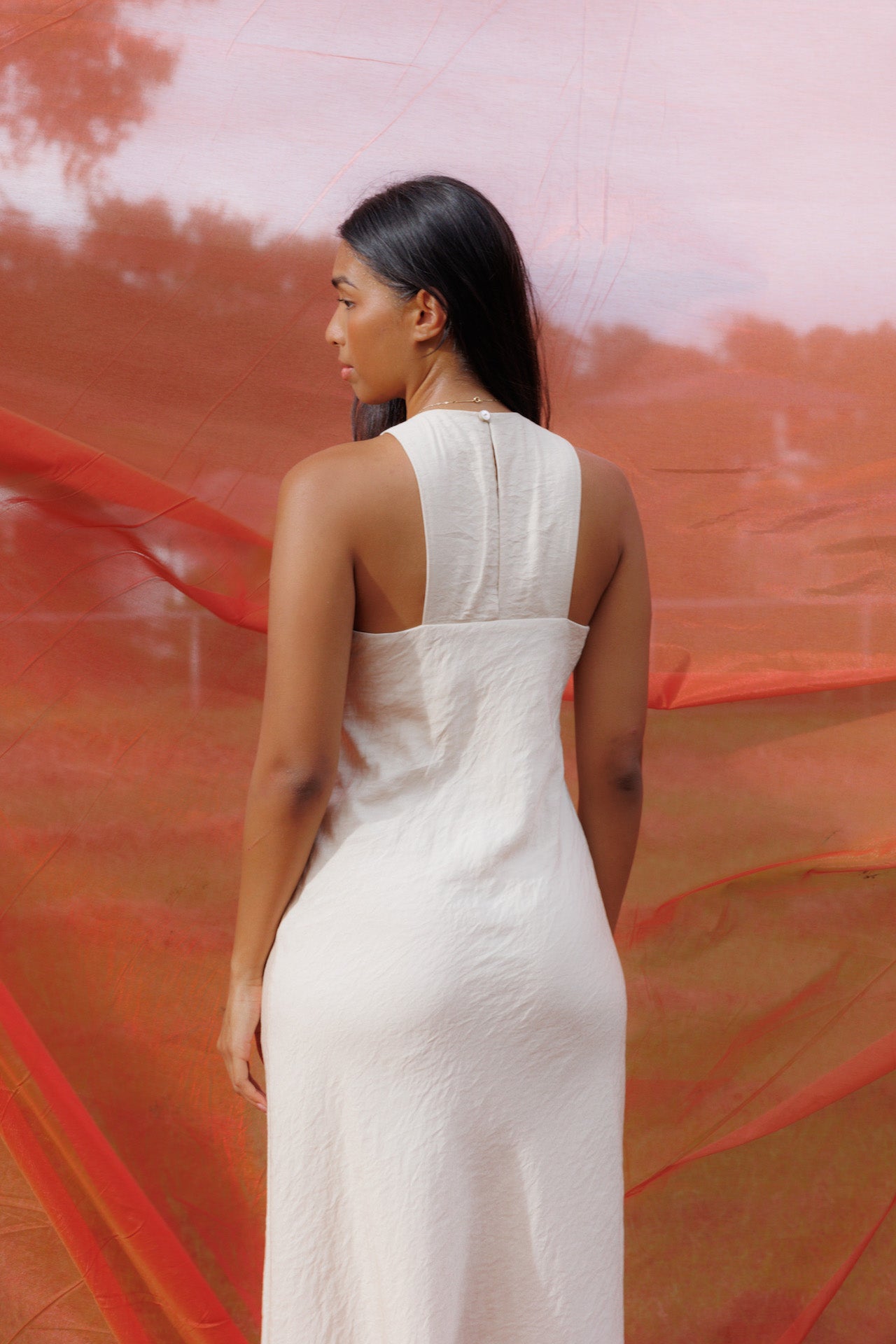 Toscana Maxi Dress Ecru