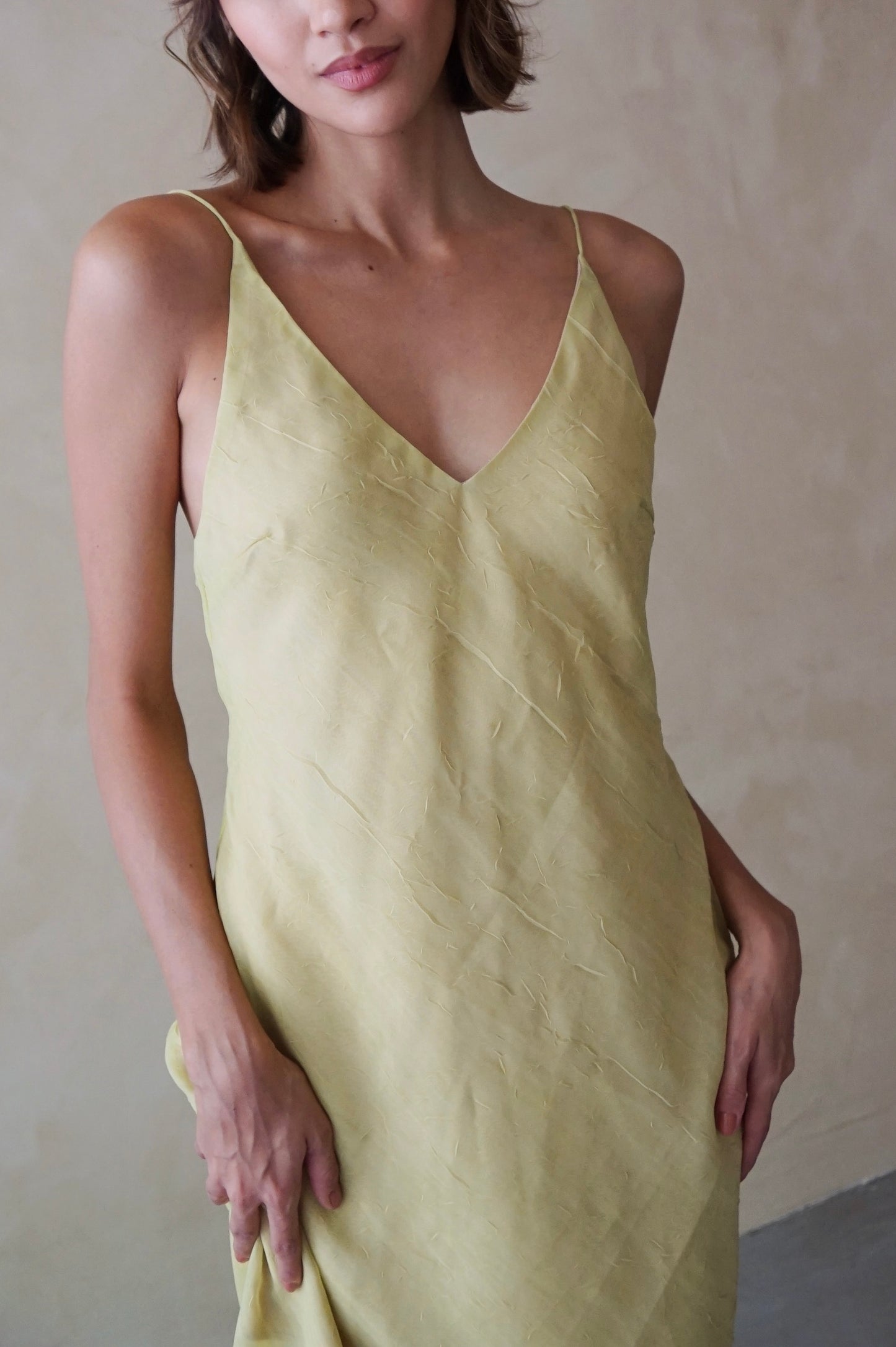 Bias Slip Dress Lettuce (pre-order)