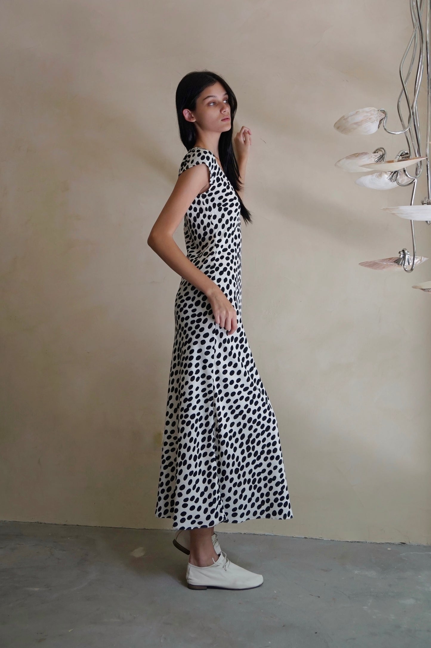 Cap Sleeve Drift Dress Marble Cone (Pre-order)