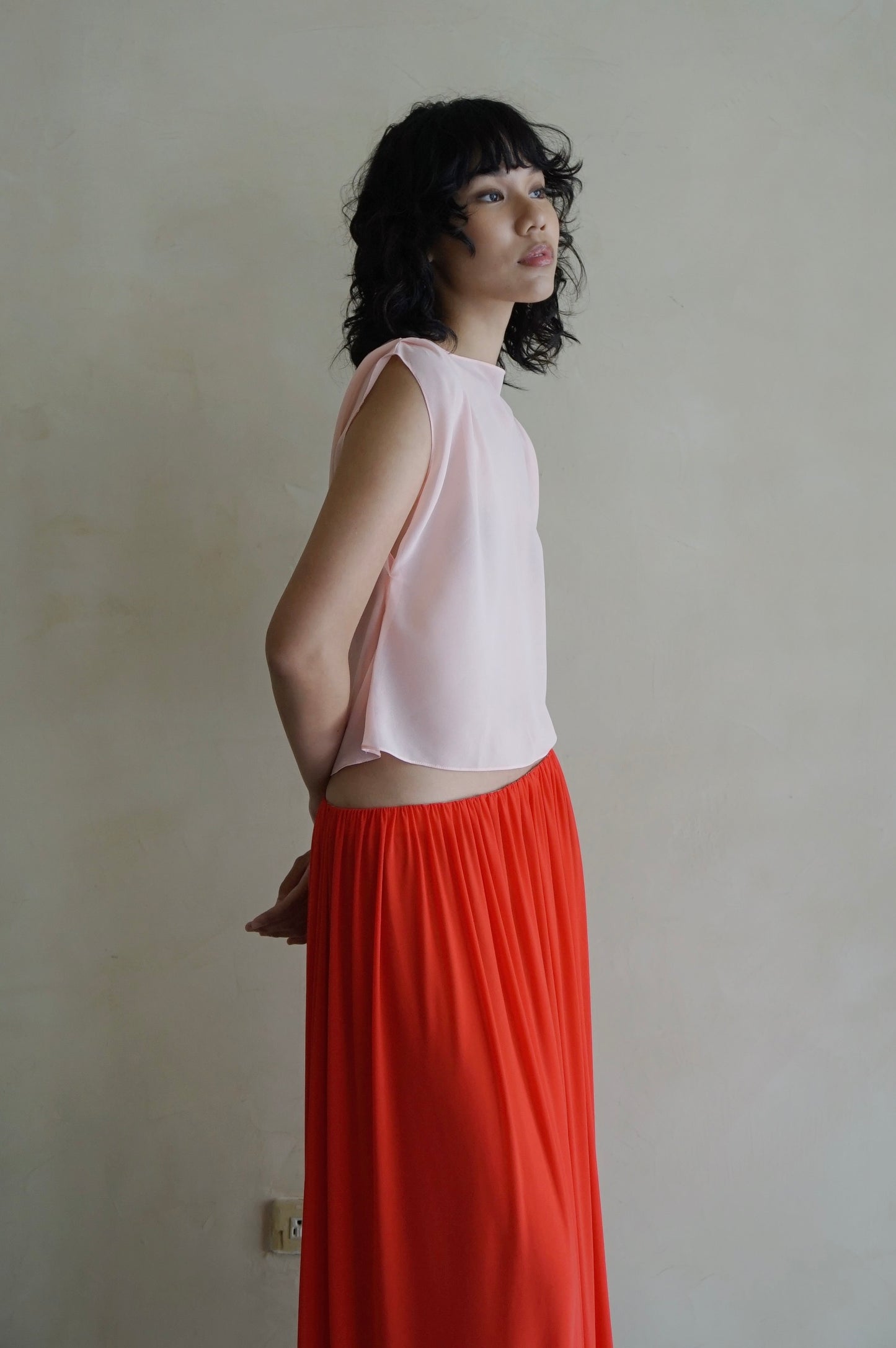 Sheer Bateau Top Coral