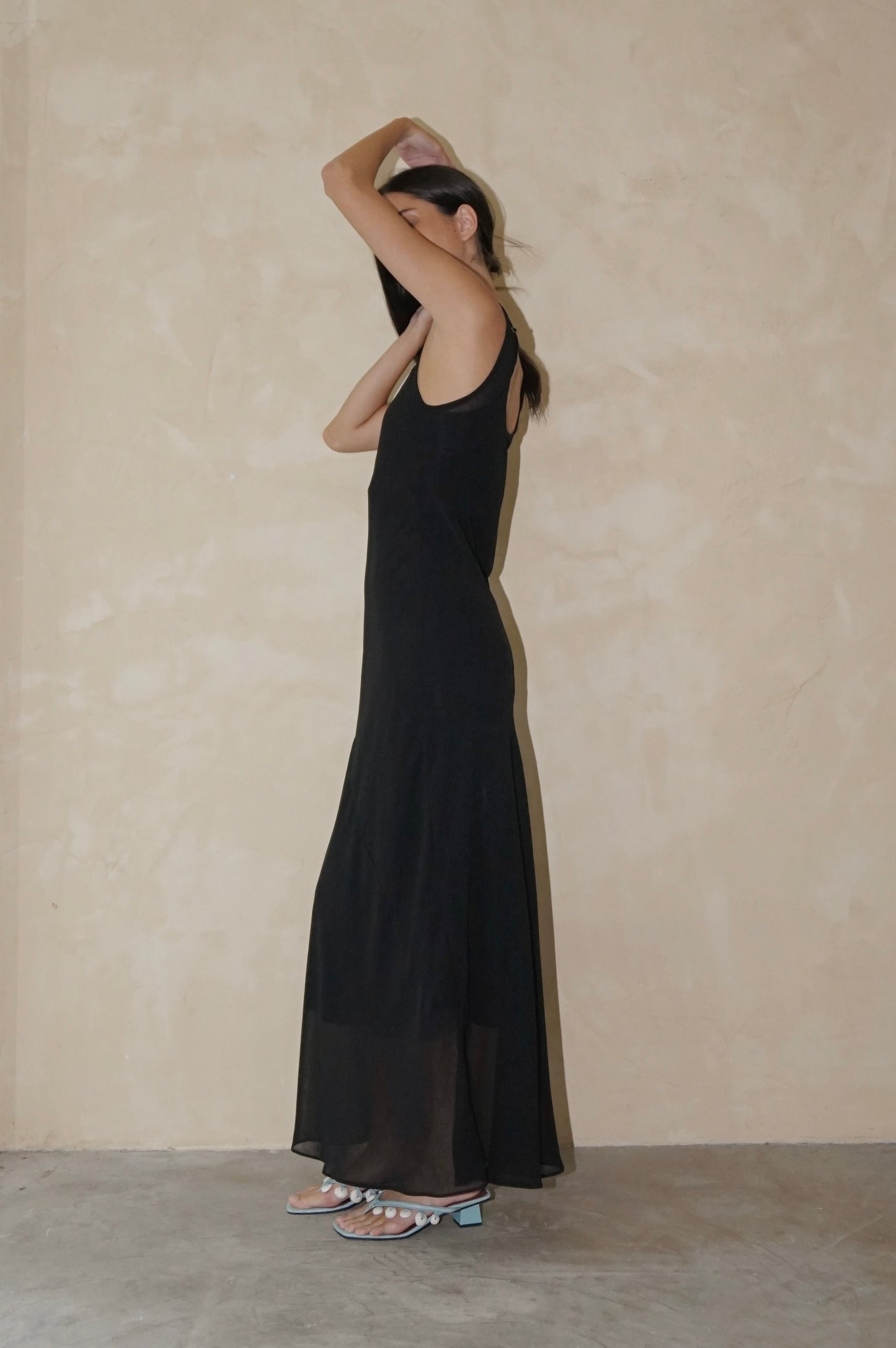 Lune Veil Maxi Dress Black (pre-order)