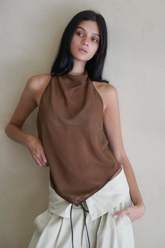Clio Sheer Bias Top Narra
