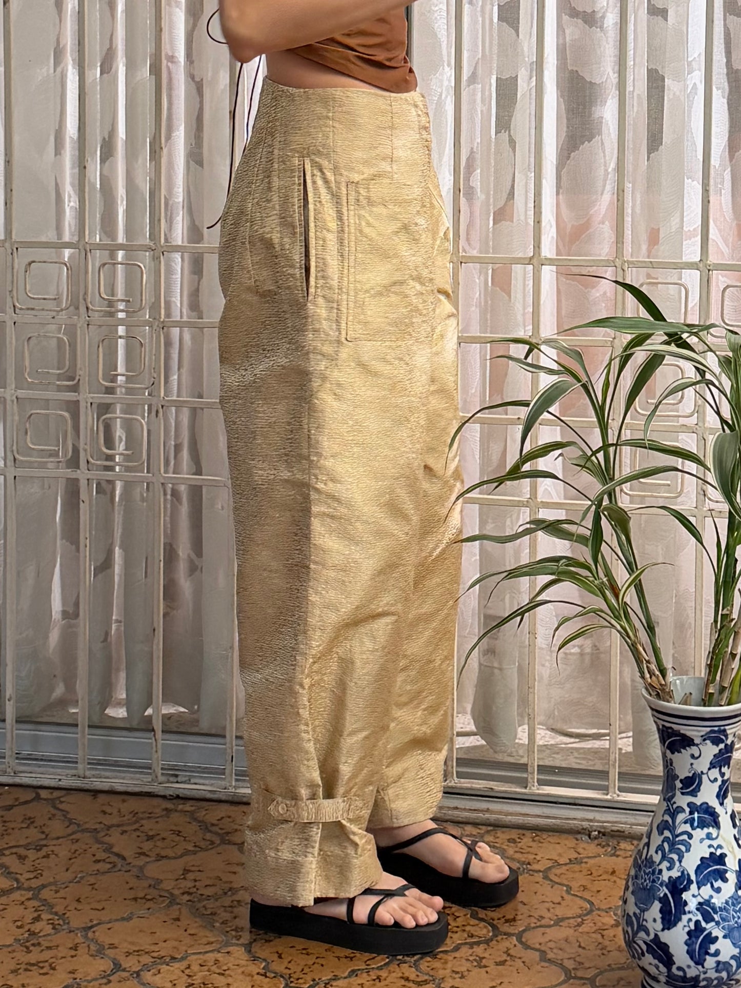 Gilded Silk Luz Pants