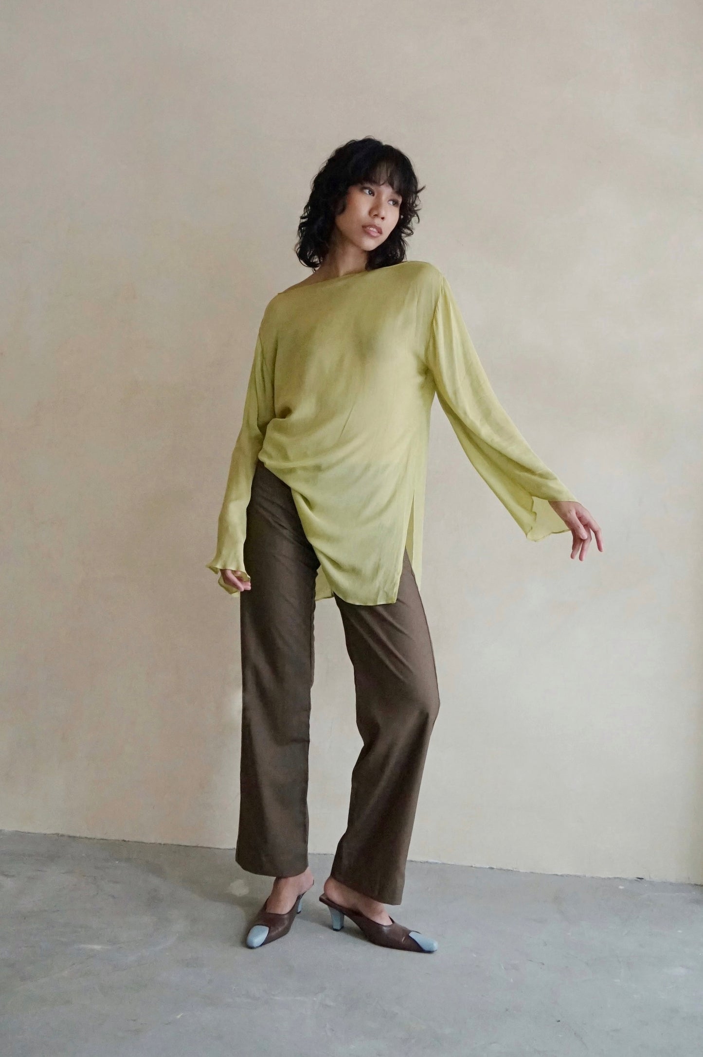 Flare Tunic Top Chartreuse (pre-order)