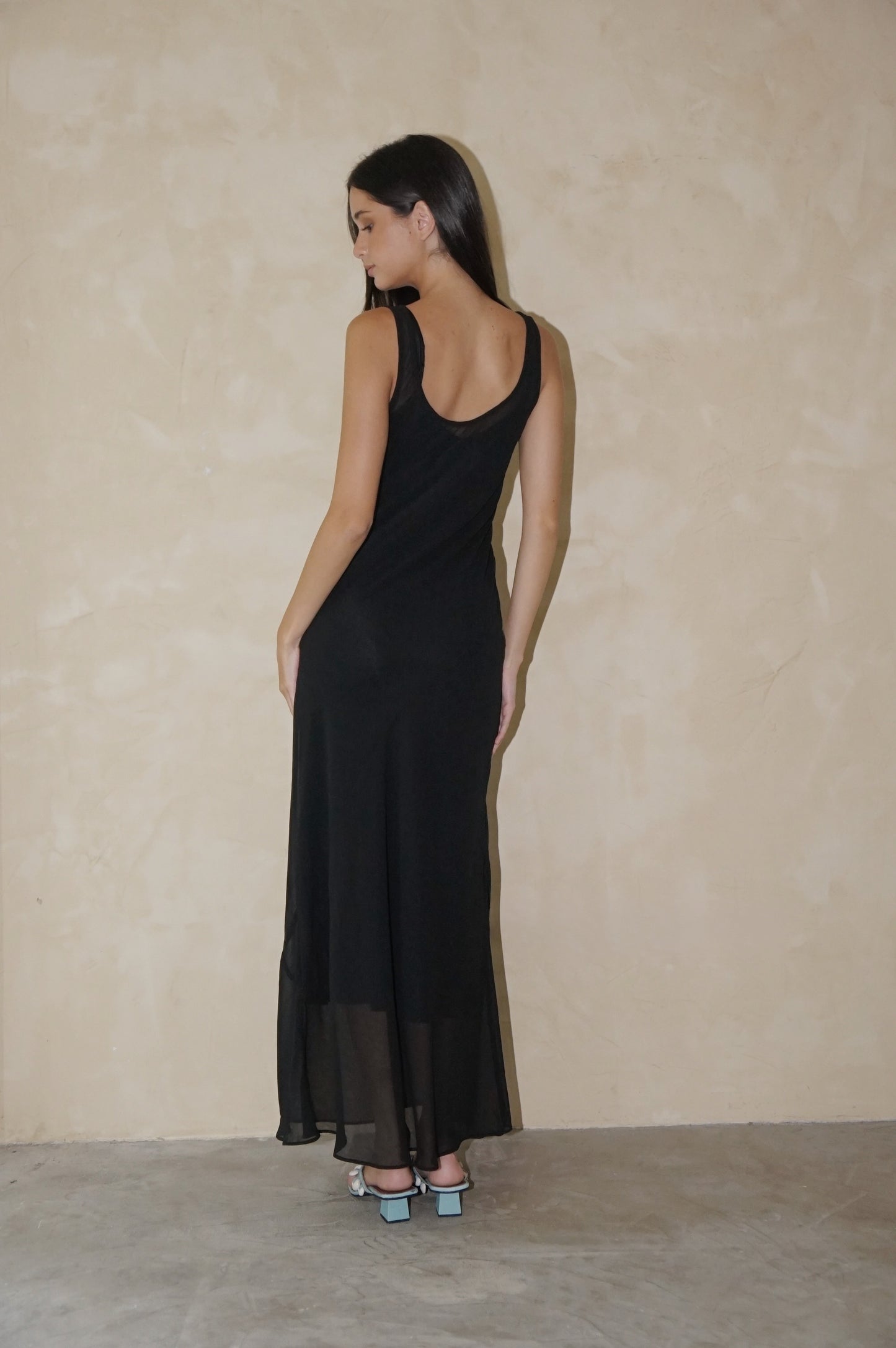 Lune Veil Maxi Dress Black (pre-order)