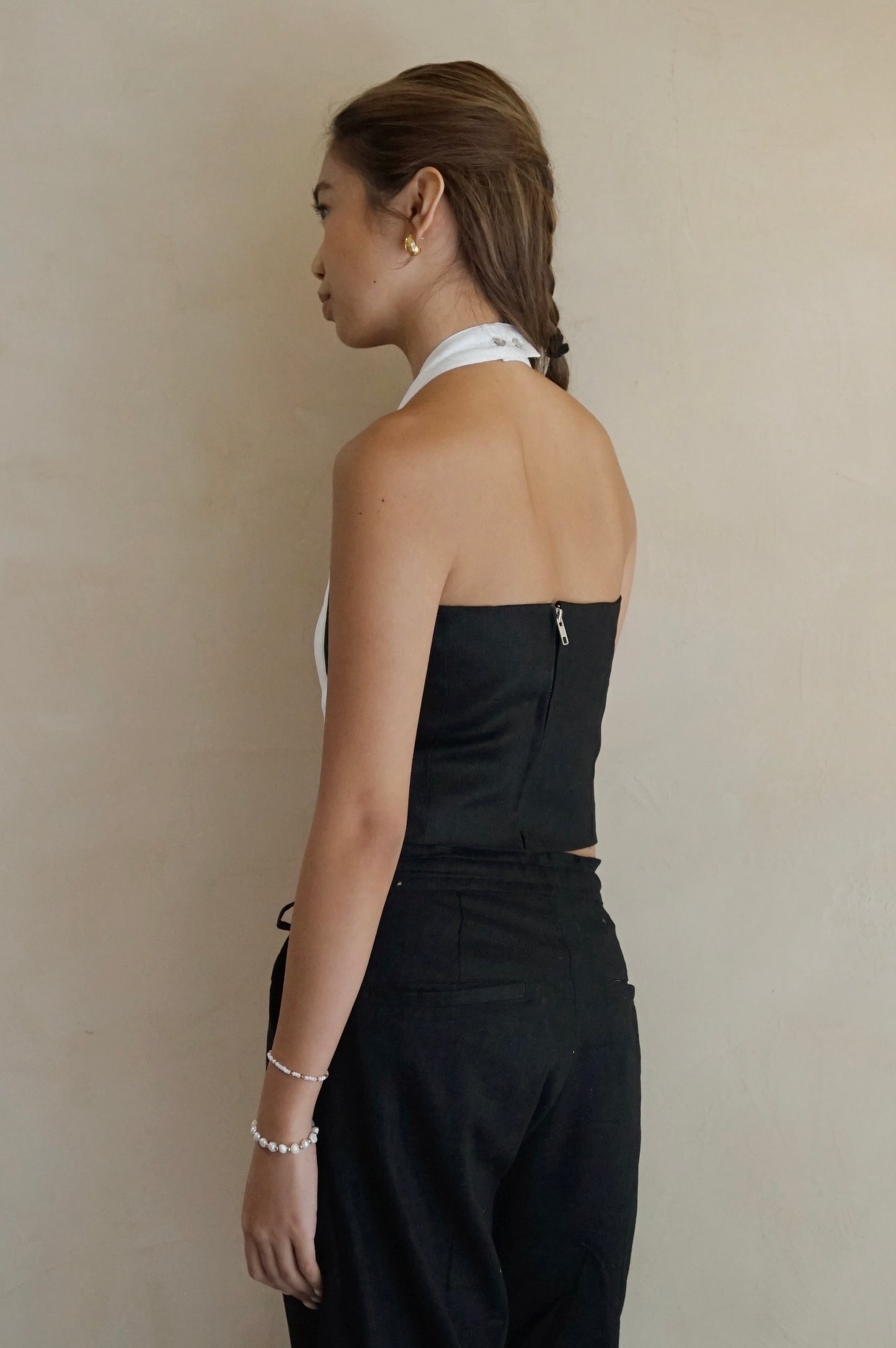 Halter Tube Top Contrast