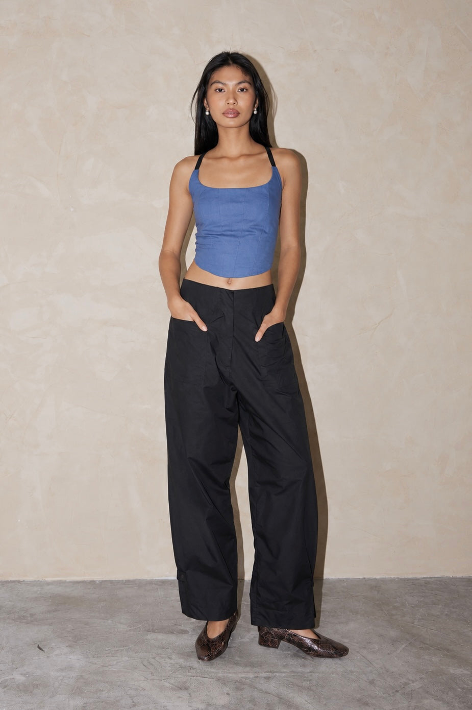 Corset Tali Top Lapis