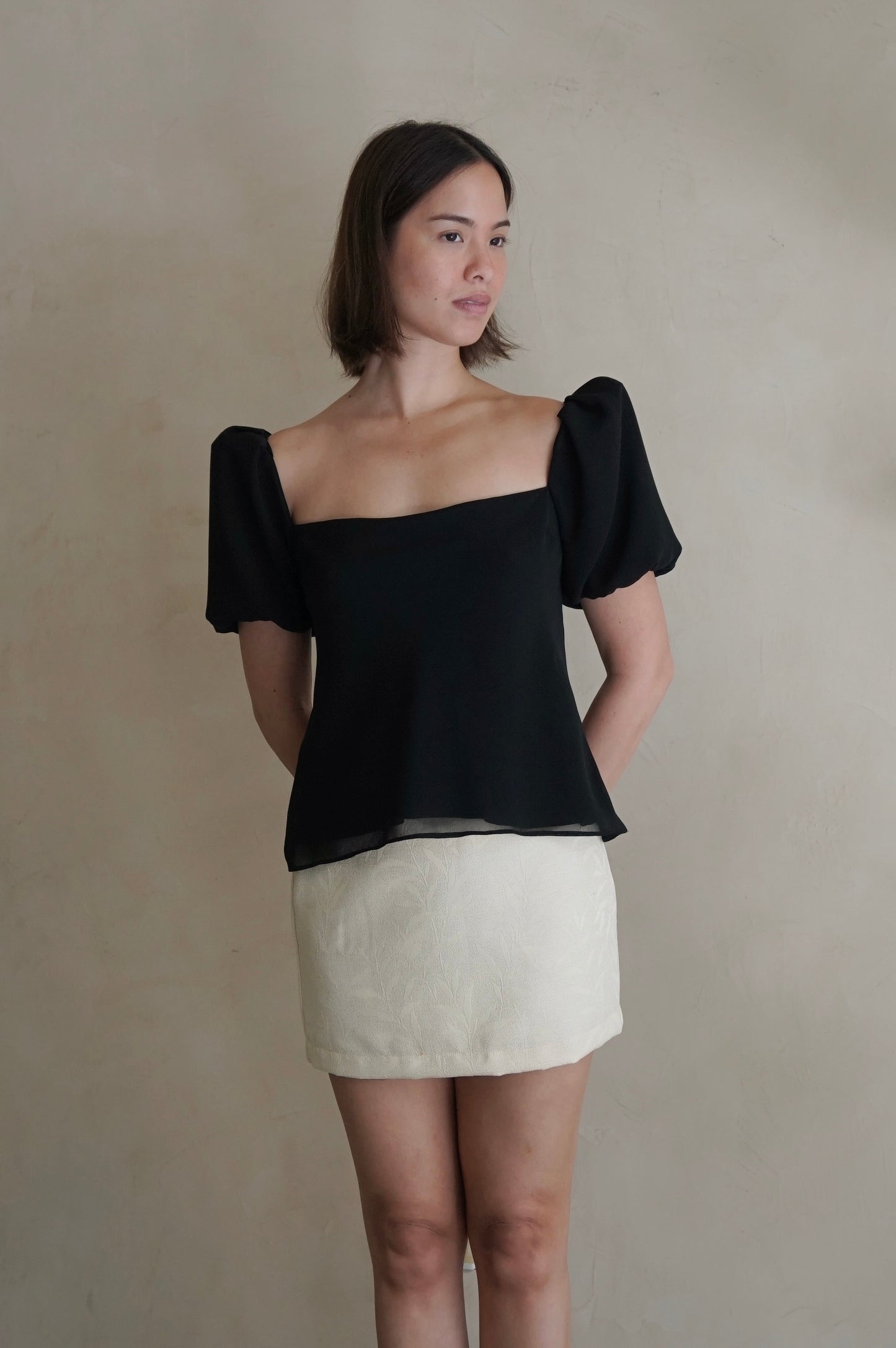 Mini Skirt Bamboo Jacquard