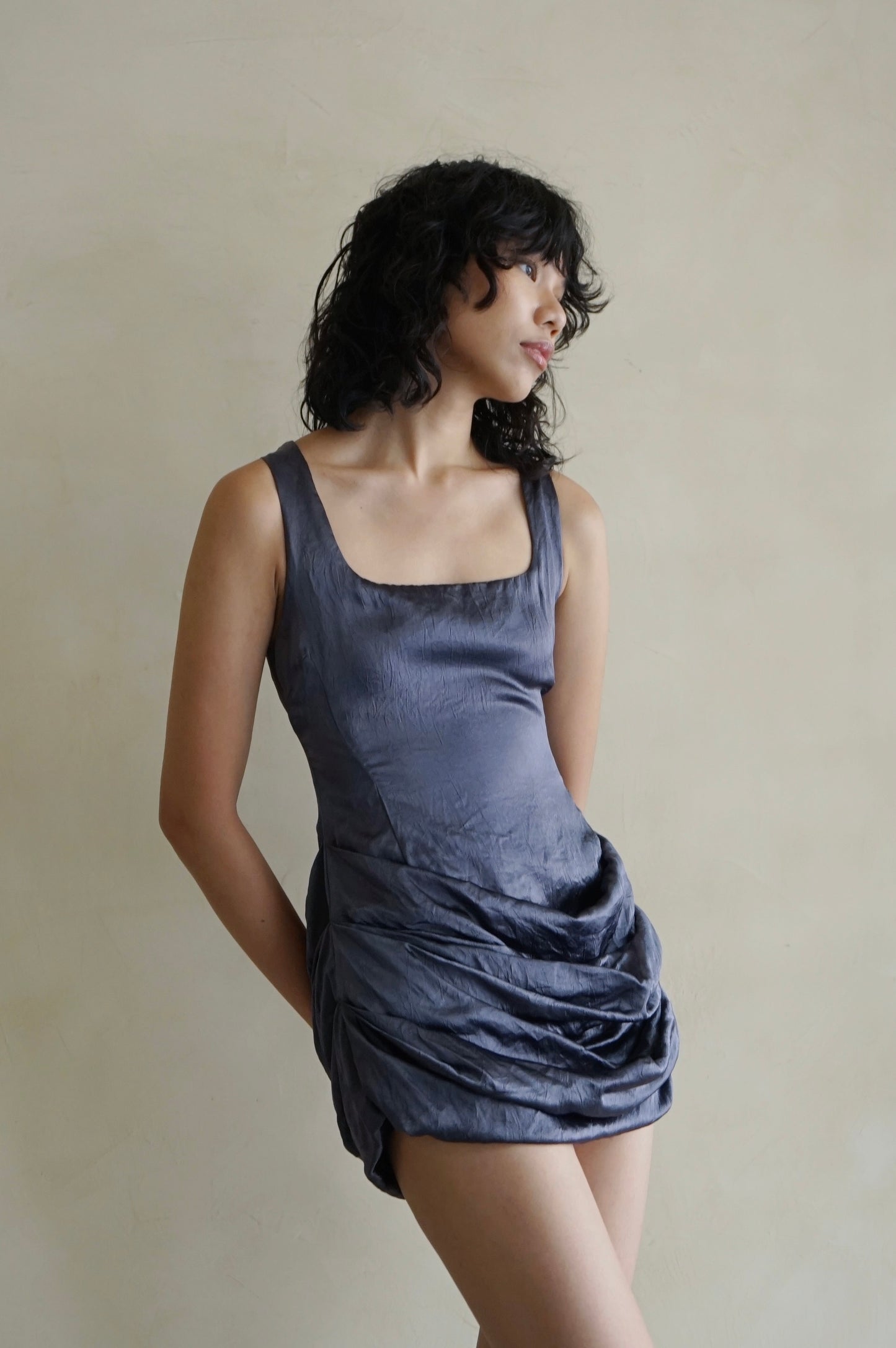 Cascade Mini Dress Carbon