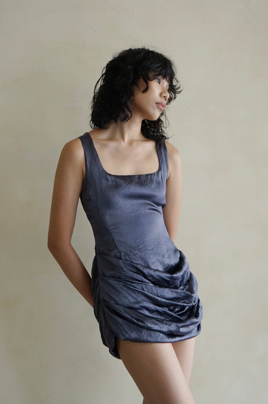 Cascade Mini Dress Carbon