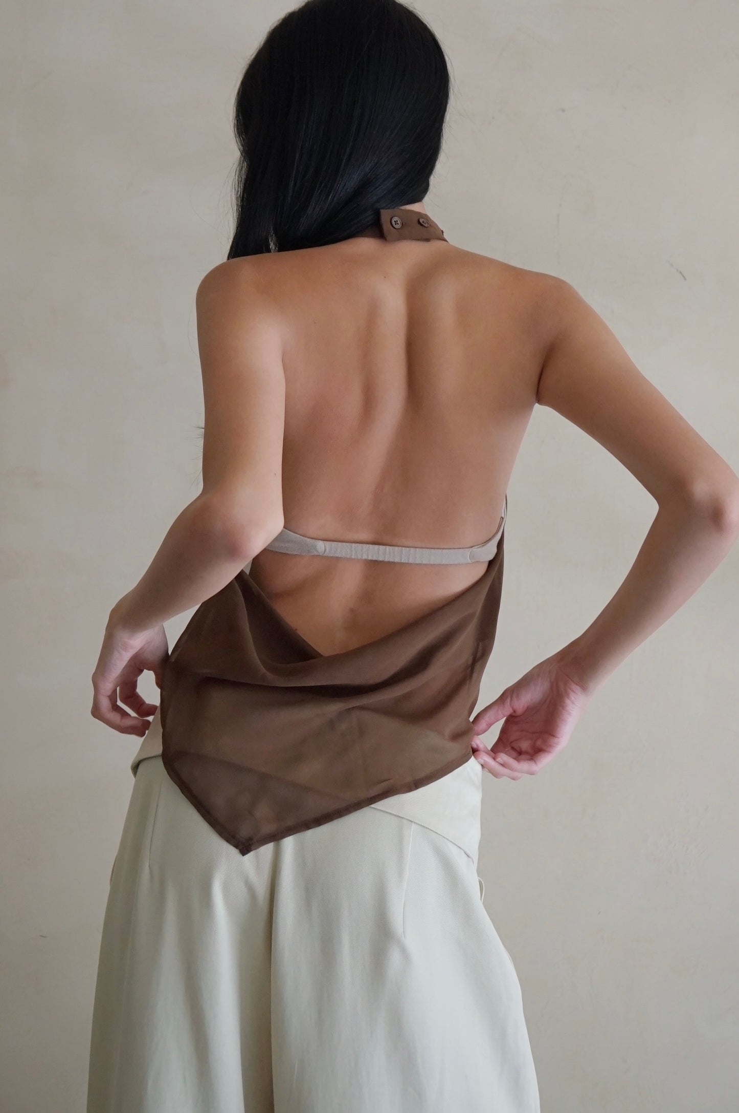Clio Sheer Bias Top Narra