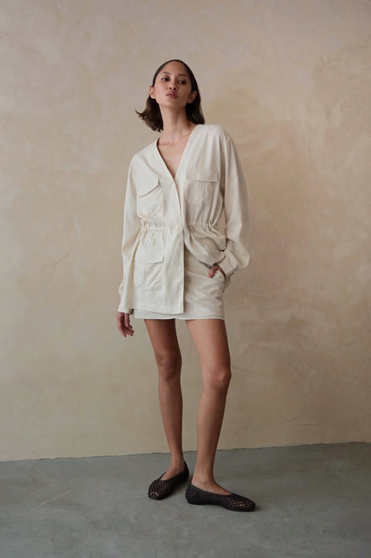 Safari Shirt Jacket Stone