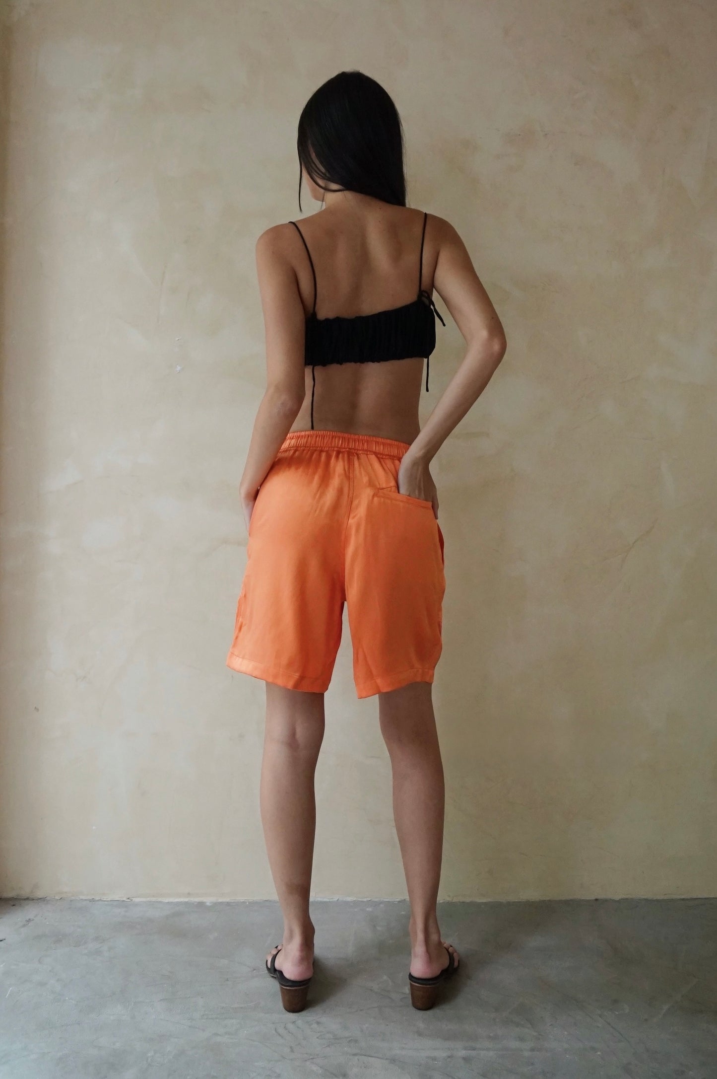 Unisex Patch Pocket Shorts Papaya