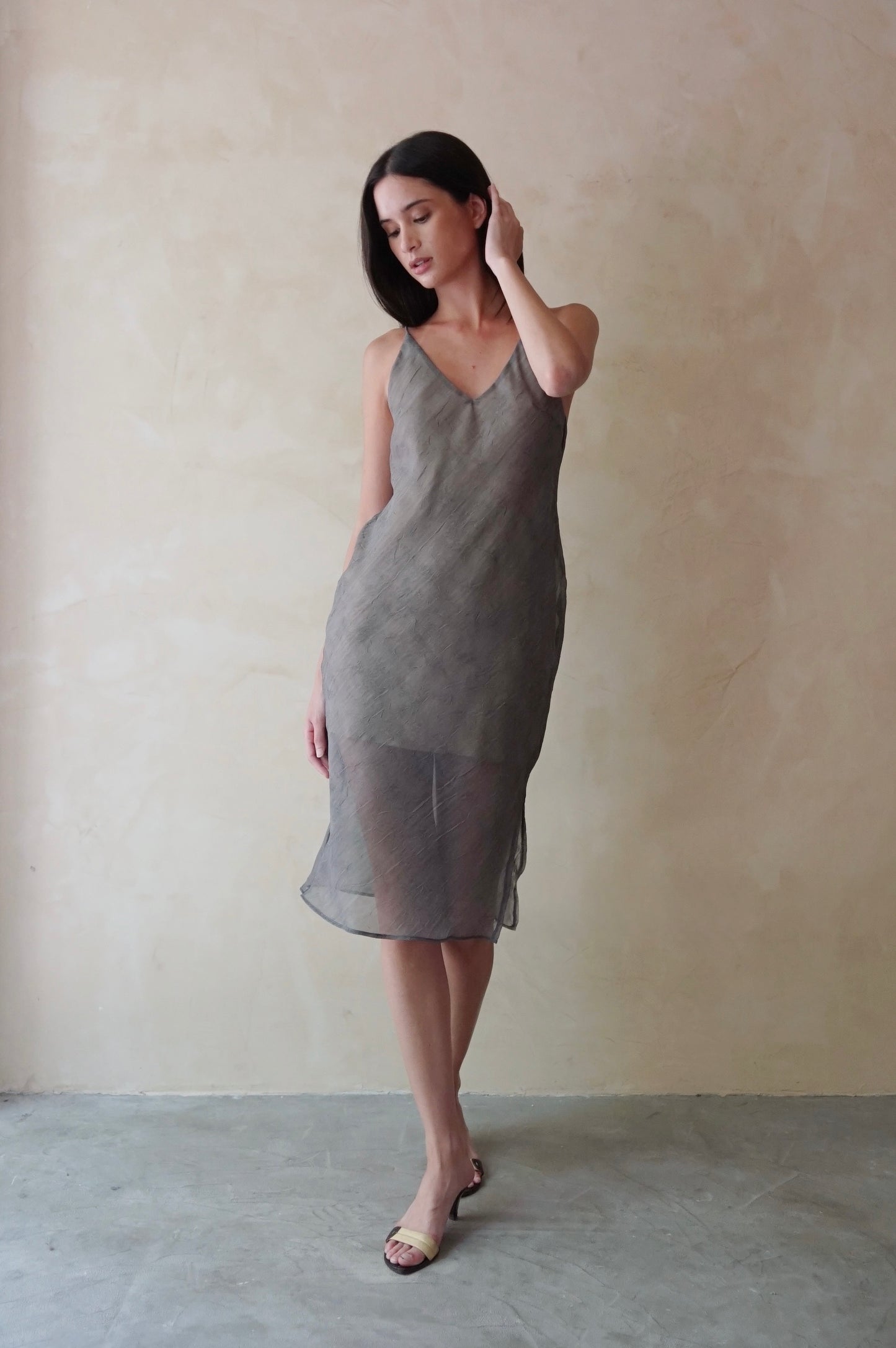 Bias Slip Dress Shadow (Pre-order)