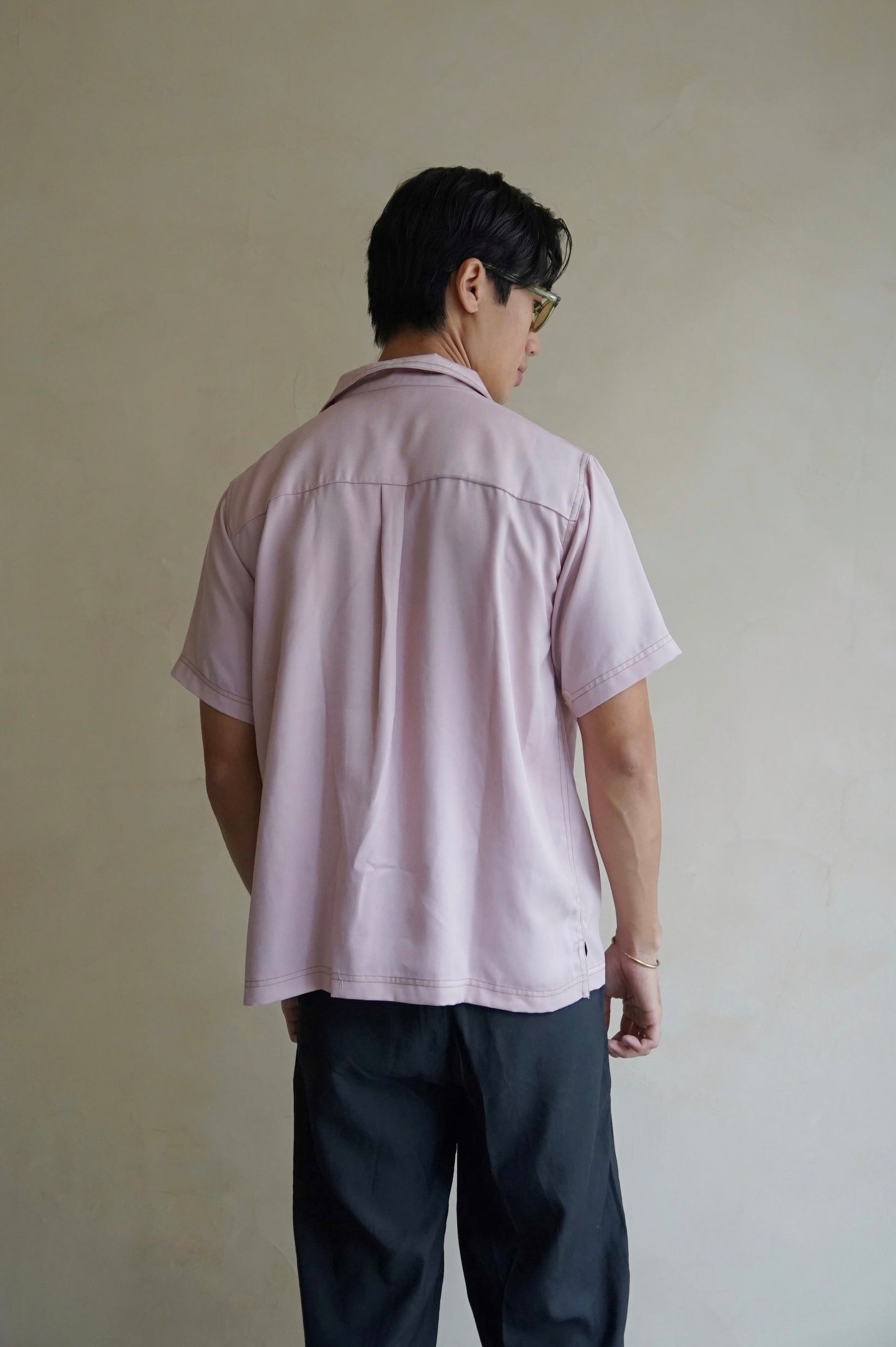 Contrast Stitch Shirt Blush