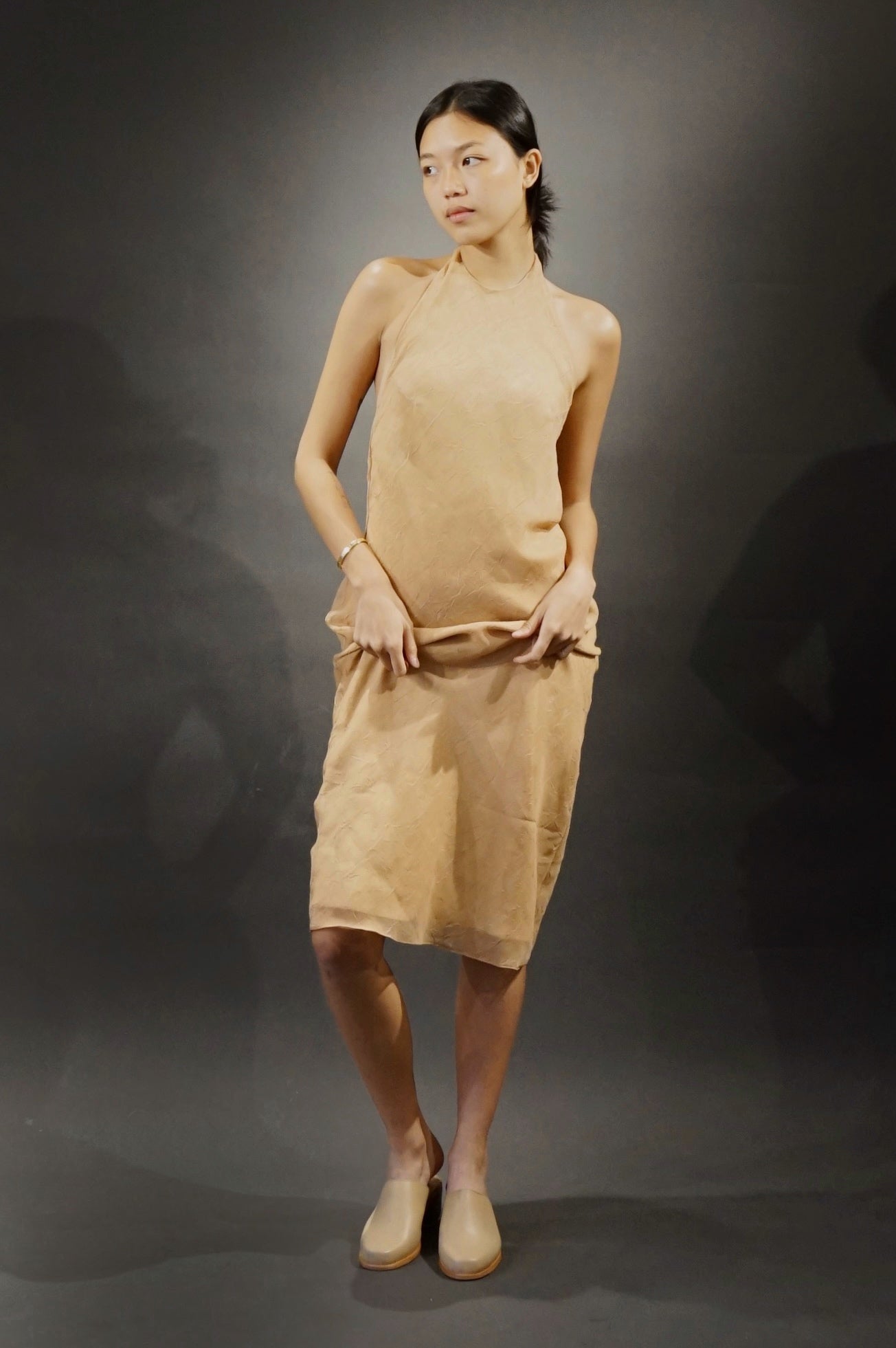 Halter Bias Midi Dress Sienna