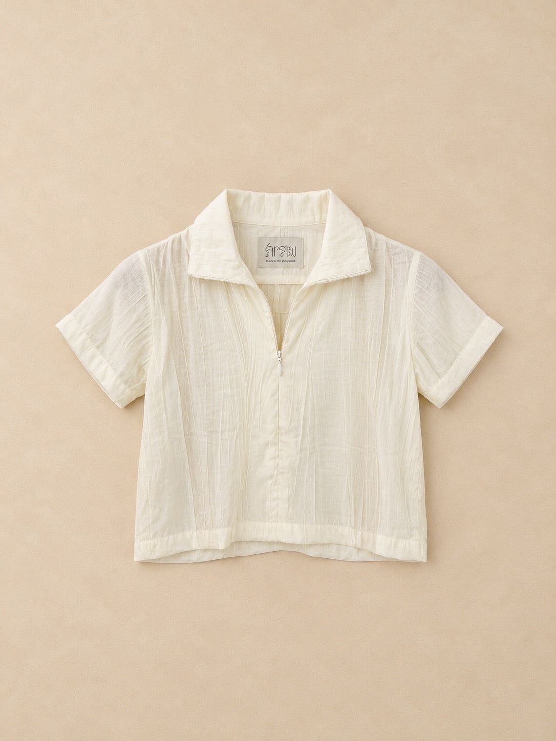 Boy’s Volley Shirt White Crinkle