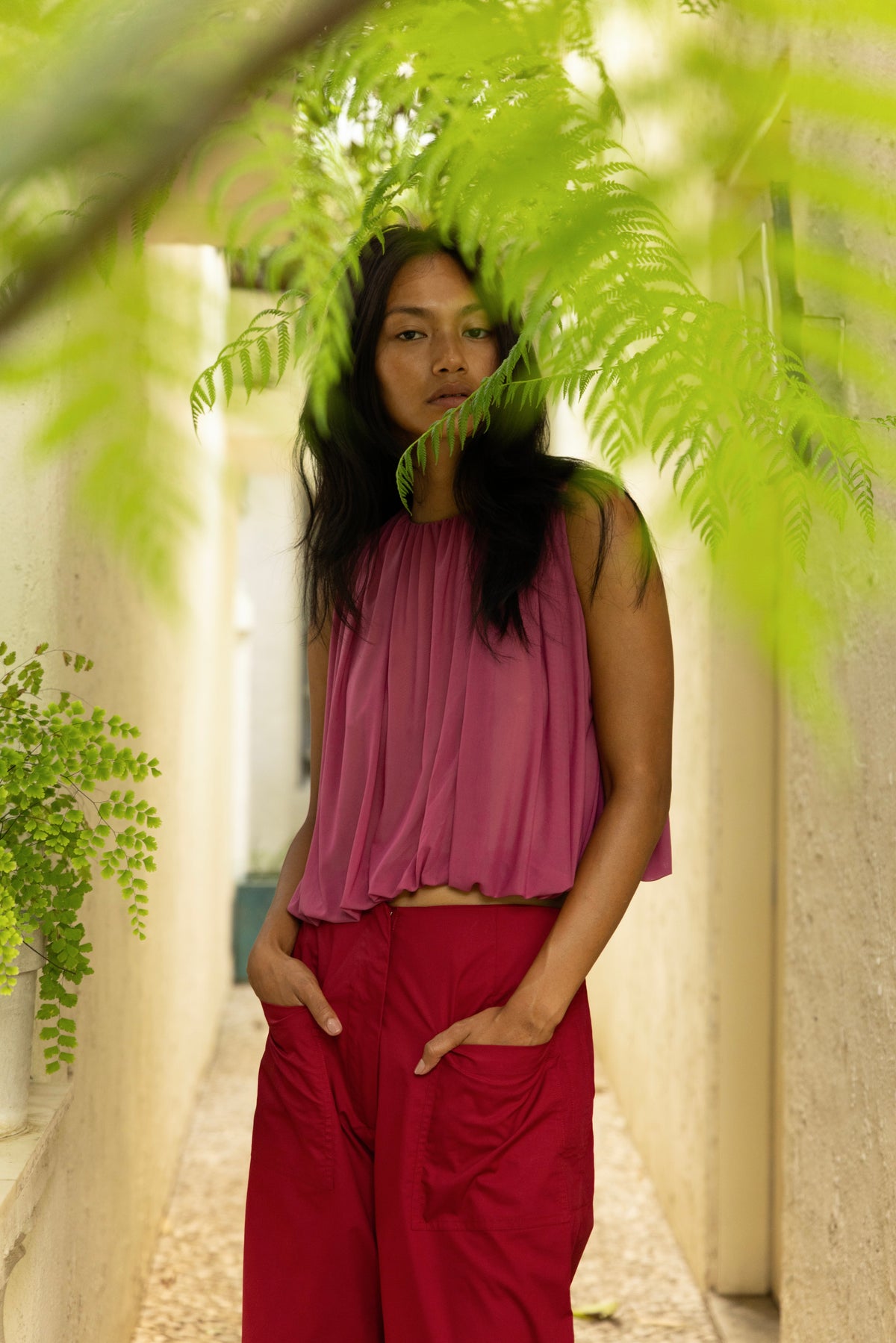 Cyanea Halter Top Magenta