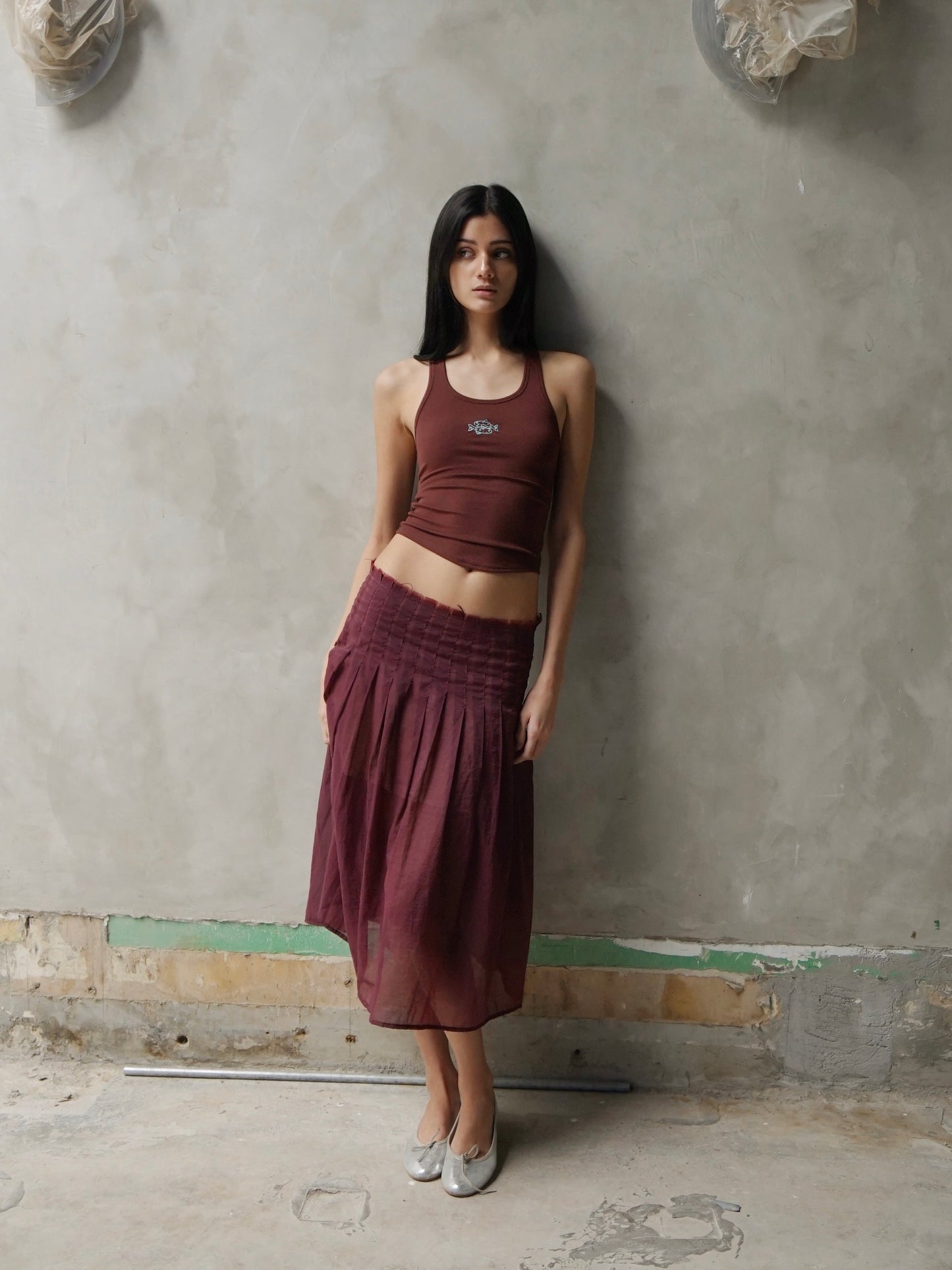 Áraw Tank Top Brown