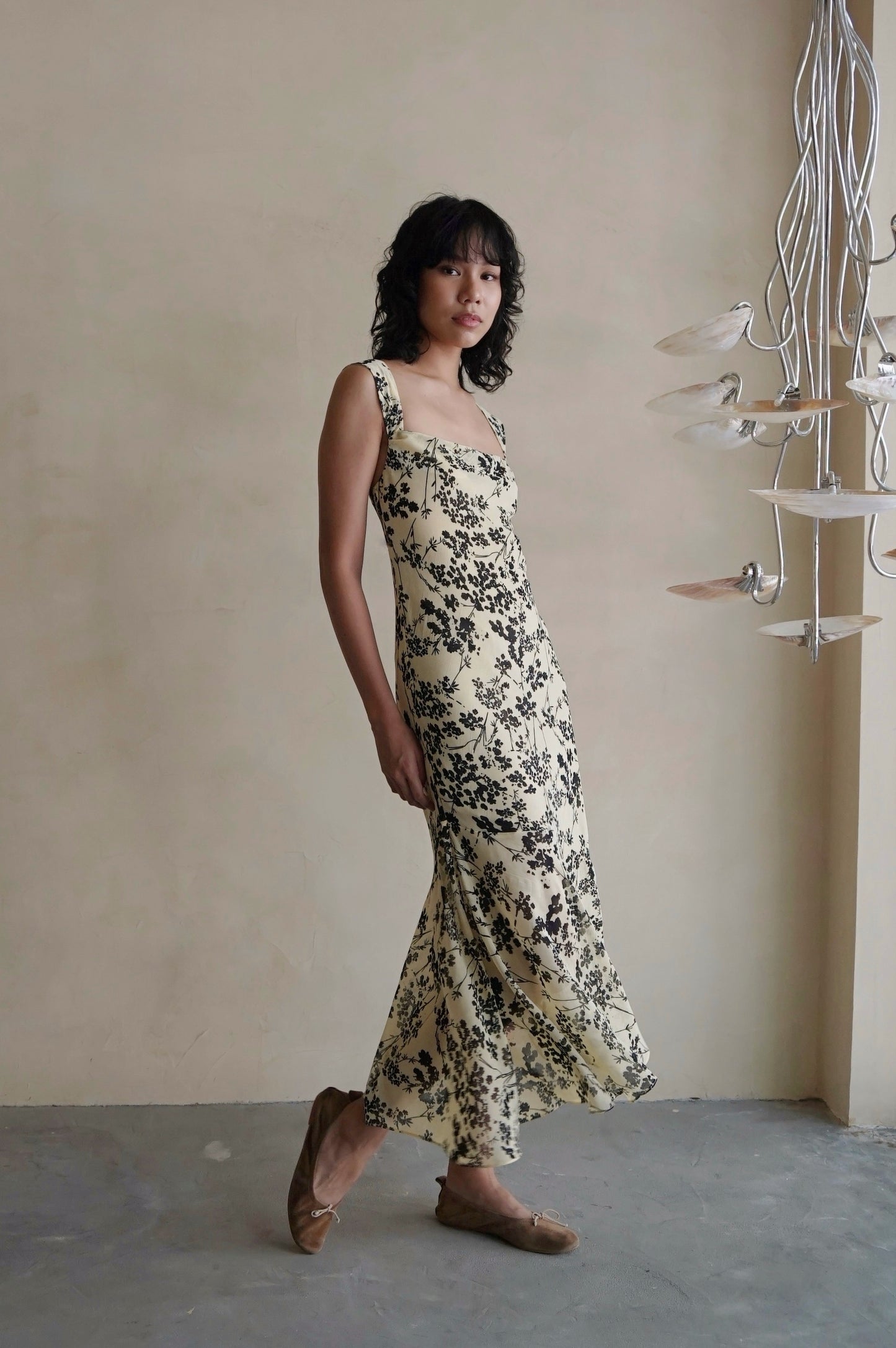 Nivela Slip Dress Wild Fennel