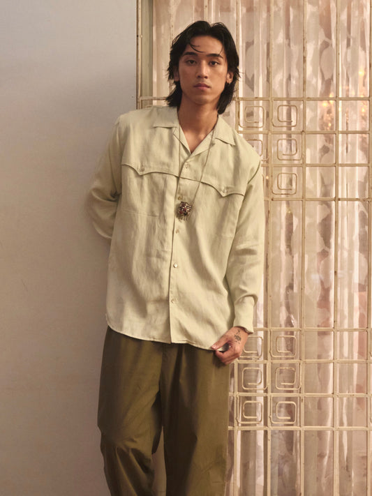 Pagoda Long Sleeve Shirt Sencha (pre-order)