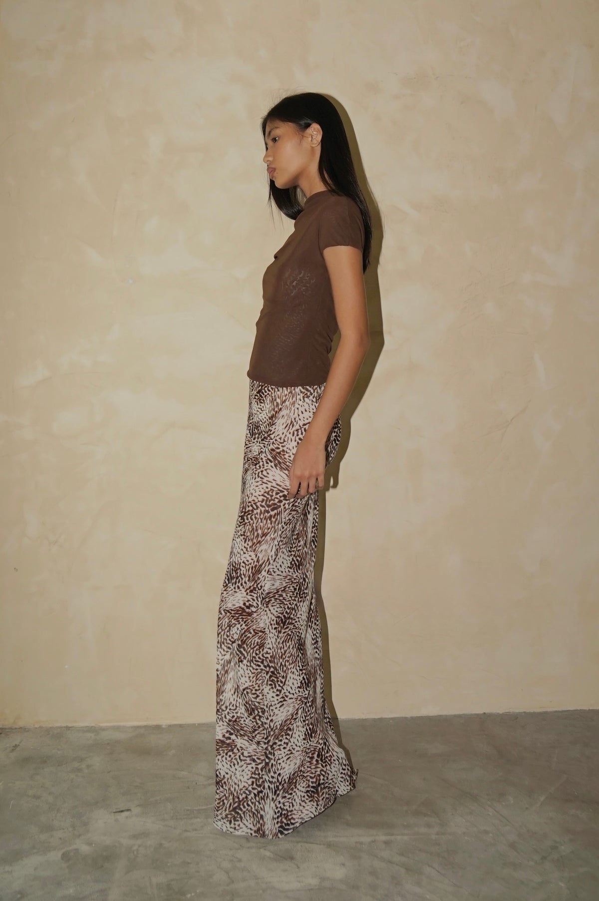 Mock Neck Top Cocoa