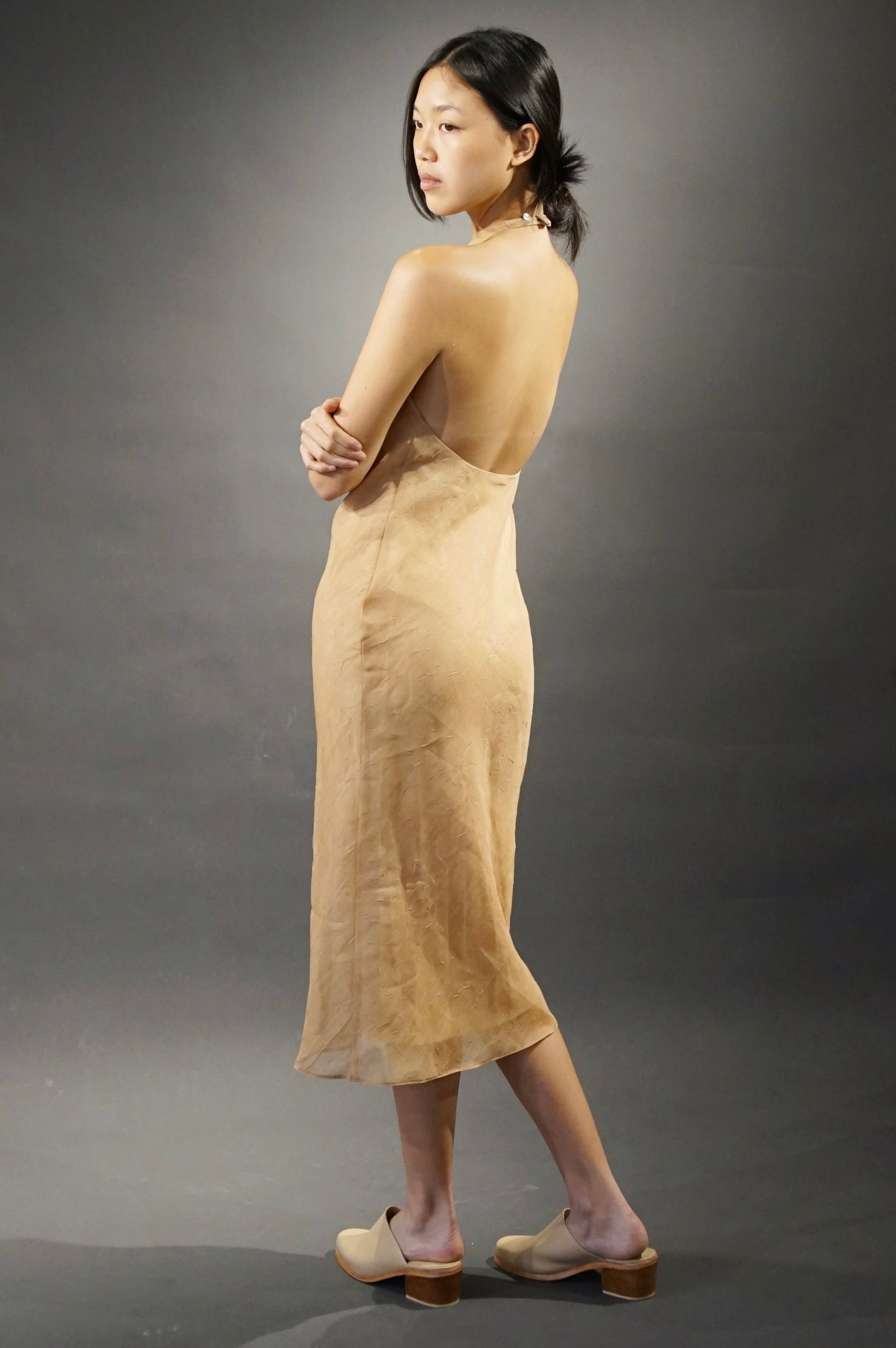 Halter Bias Midi Dress Sienna