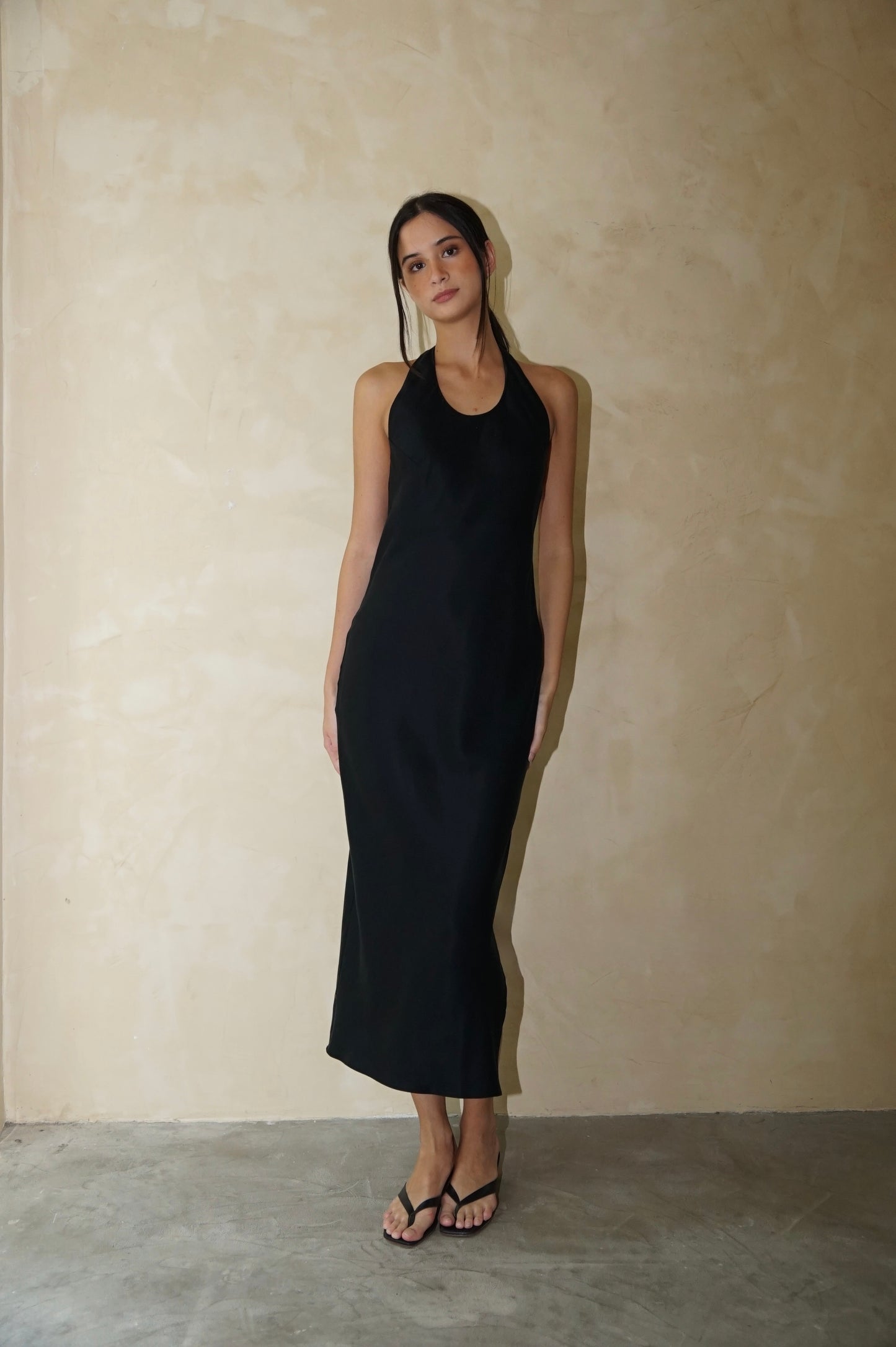 Melfi Maxi Dress Tencel Black