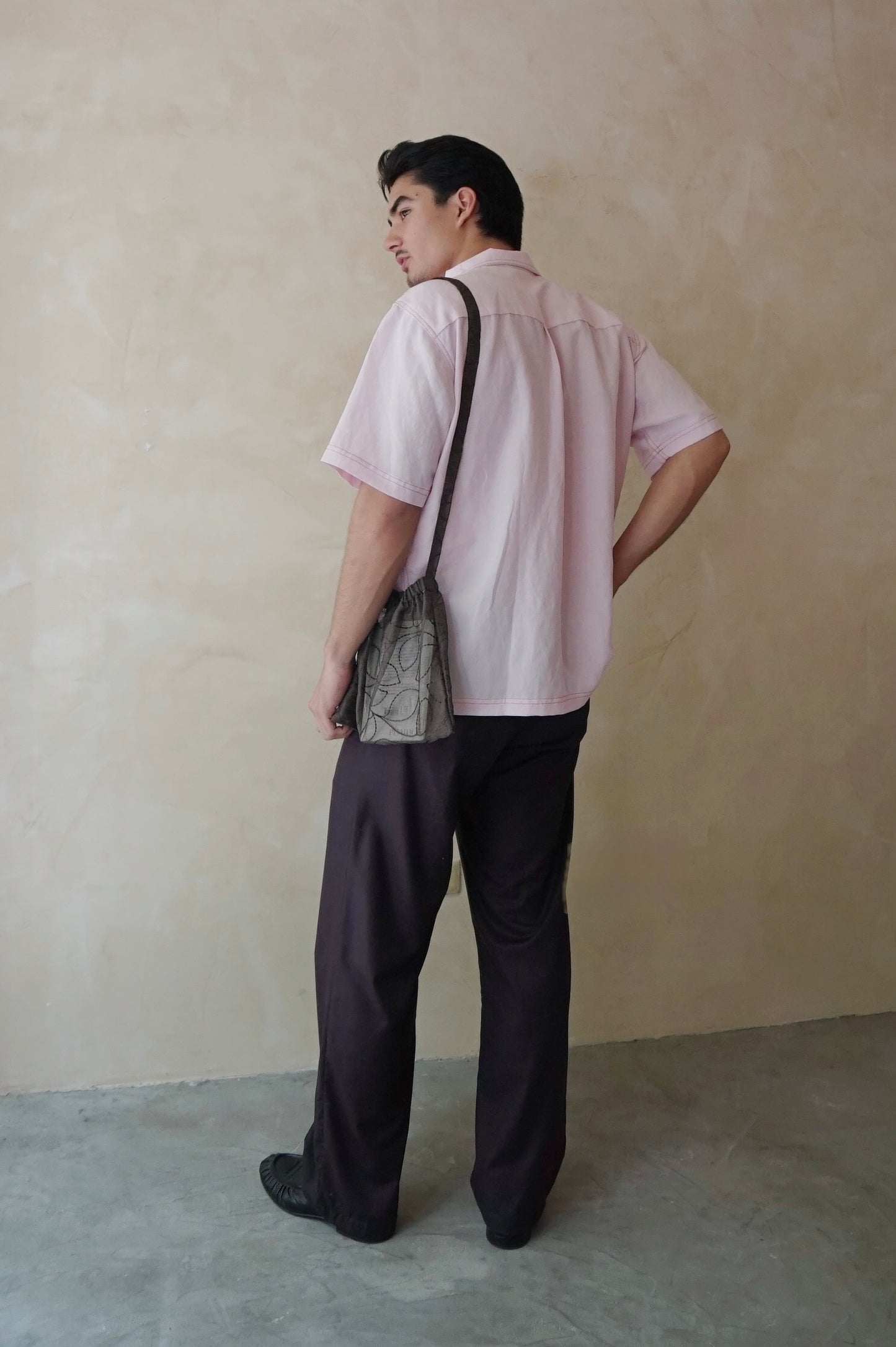 Contrast Stitch Shirt Orchid