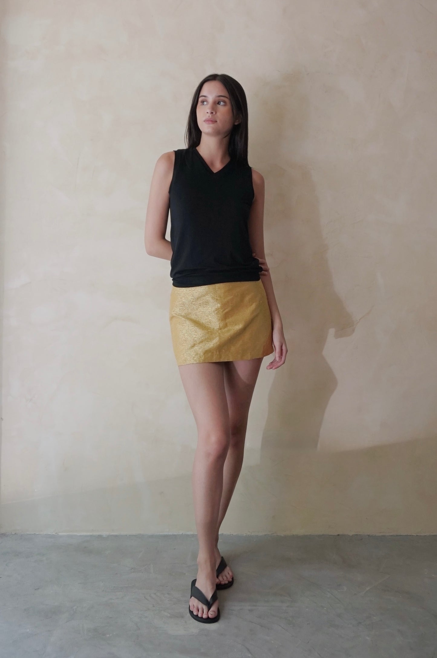 Cupro Sweater Vest Black