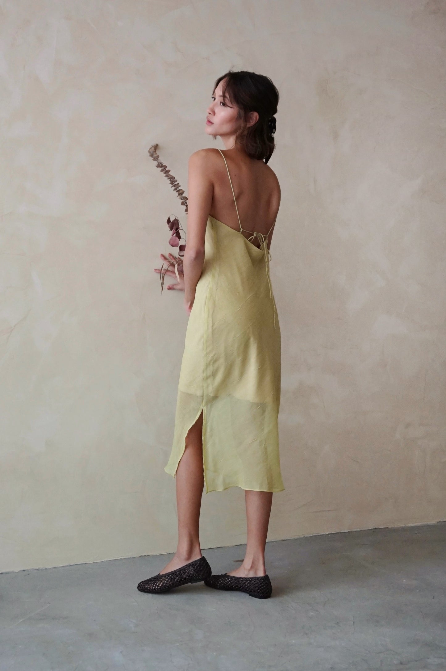 Bias Slip Dress Lettuce (pre-order)