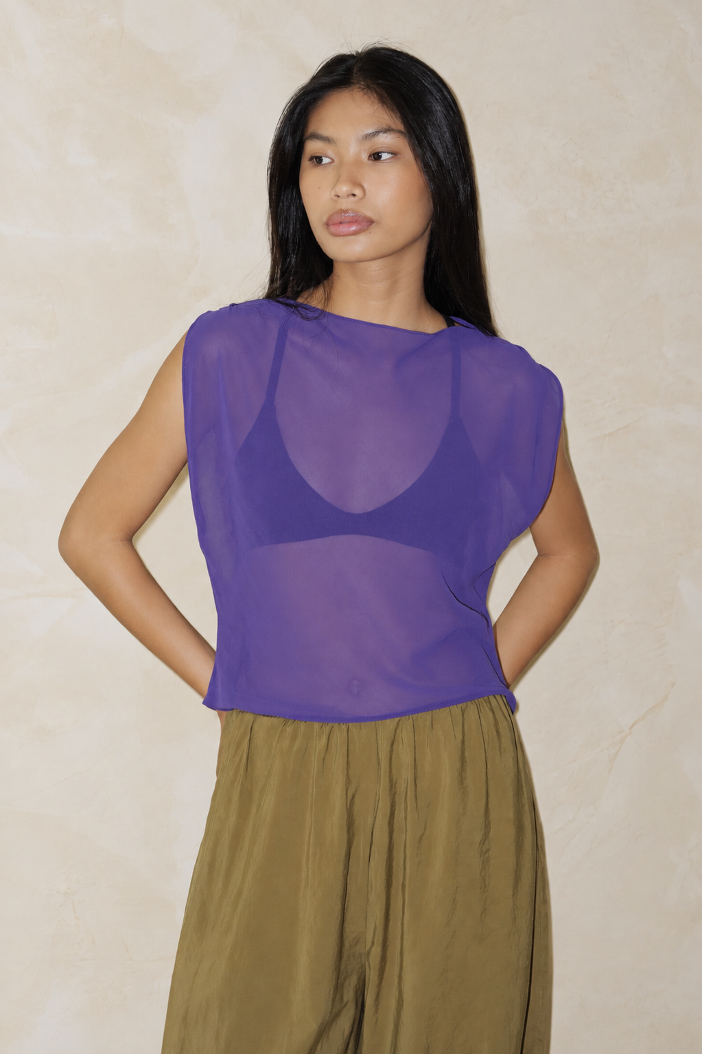 Sheer Bateau Top Iris