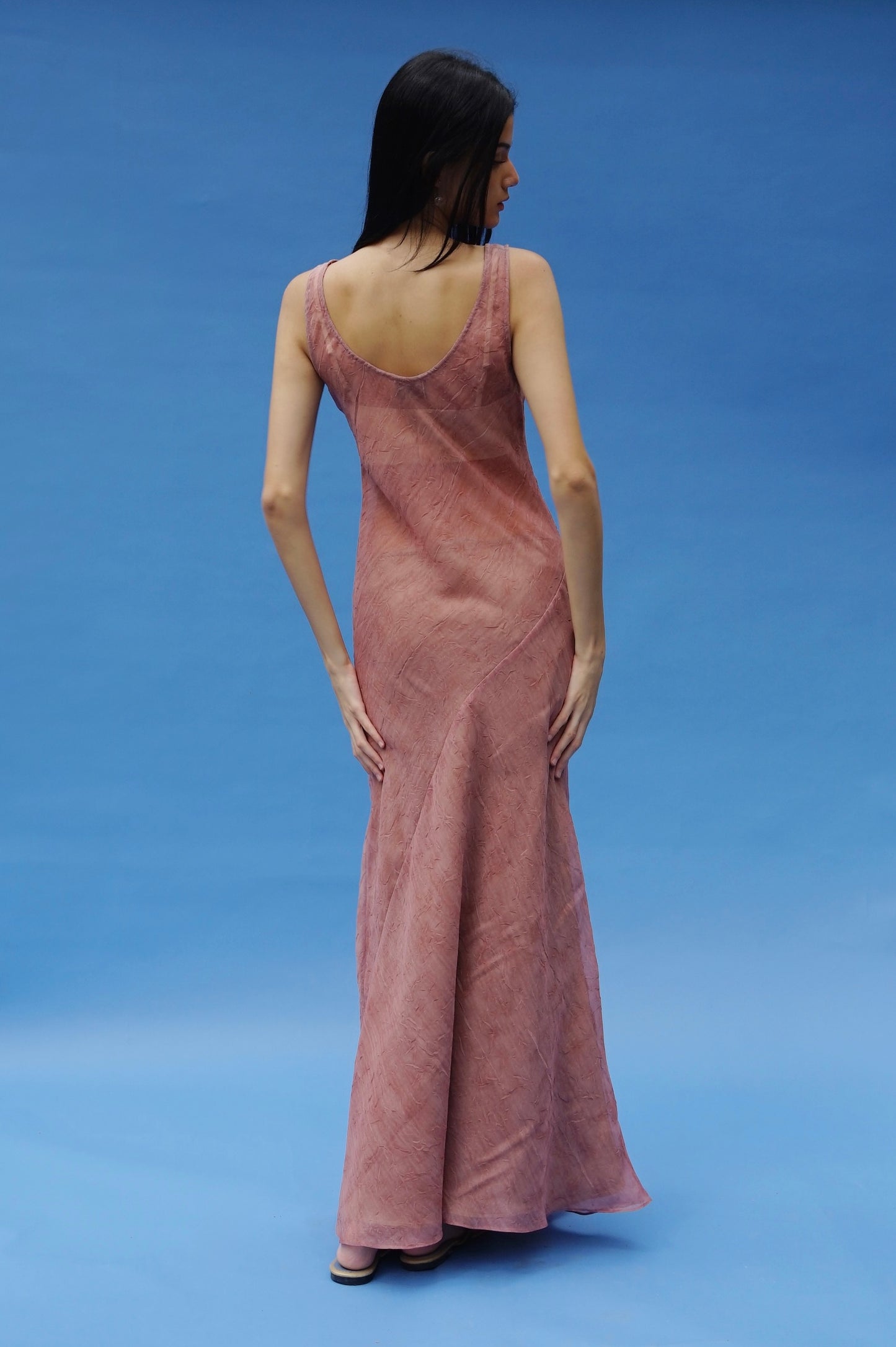 Lune Veil Maxi Dress Mauve (pre-order)