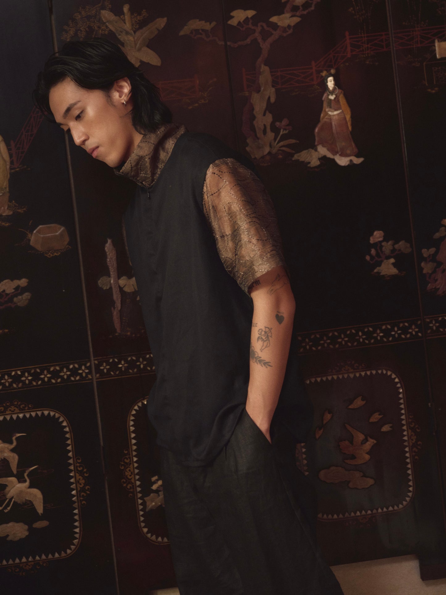 Colorblock Volley Shirt Black Ivy