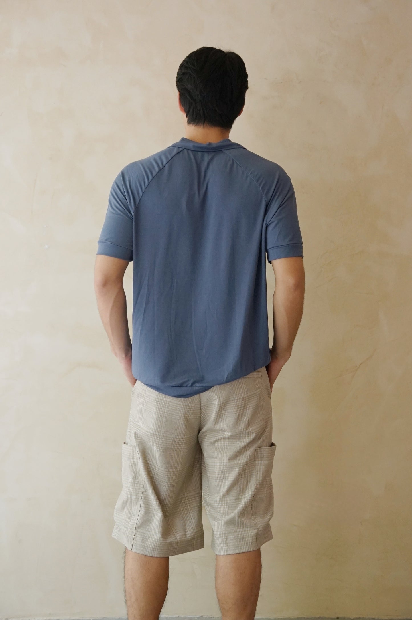 Raglan Polo Steel Blue